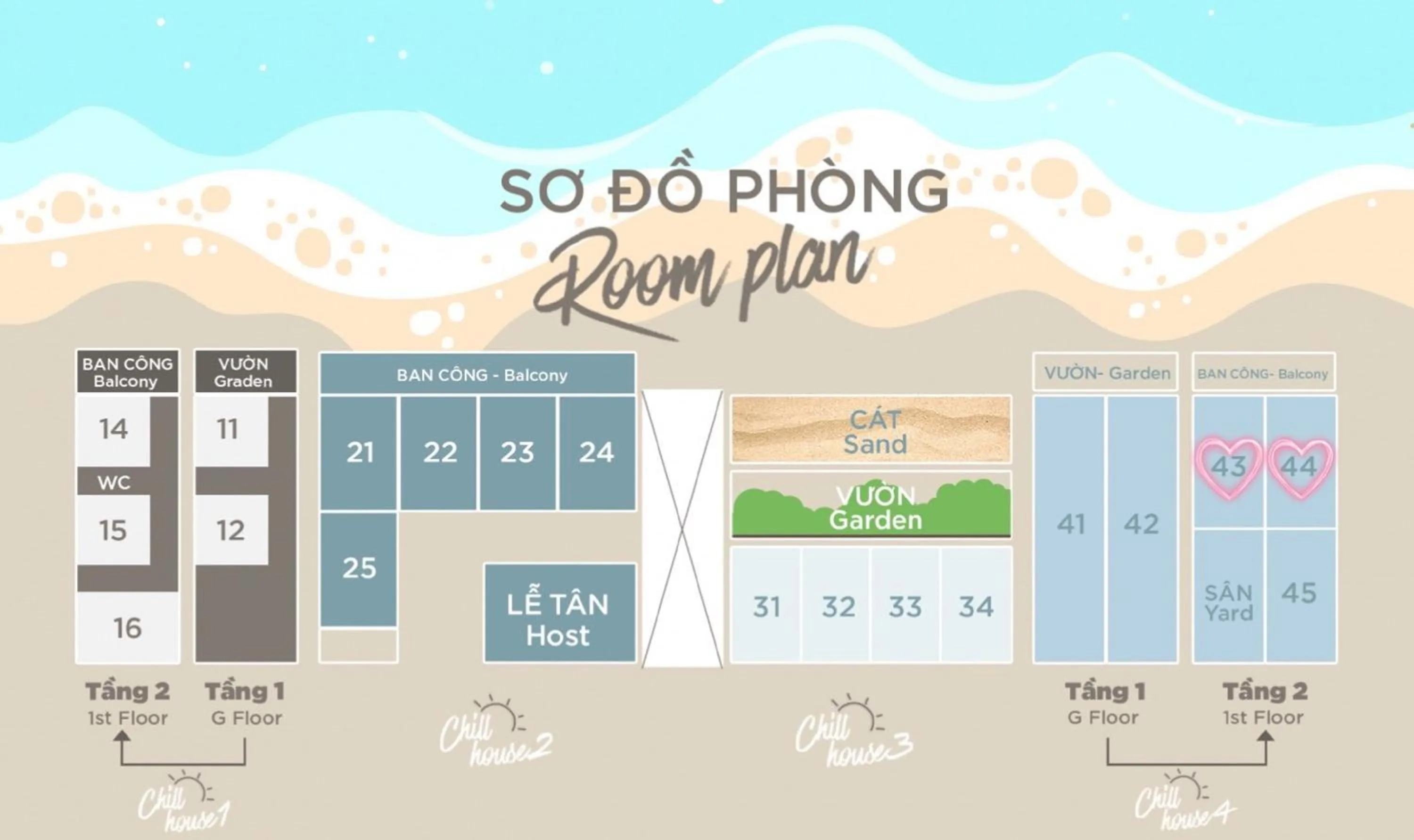 Floor plan in CHILL HOUSE by the beach