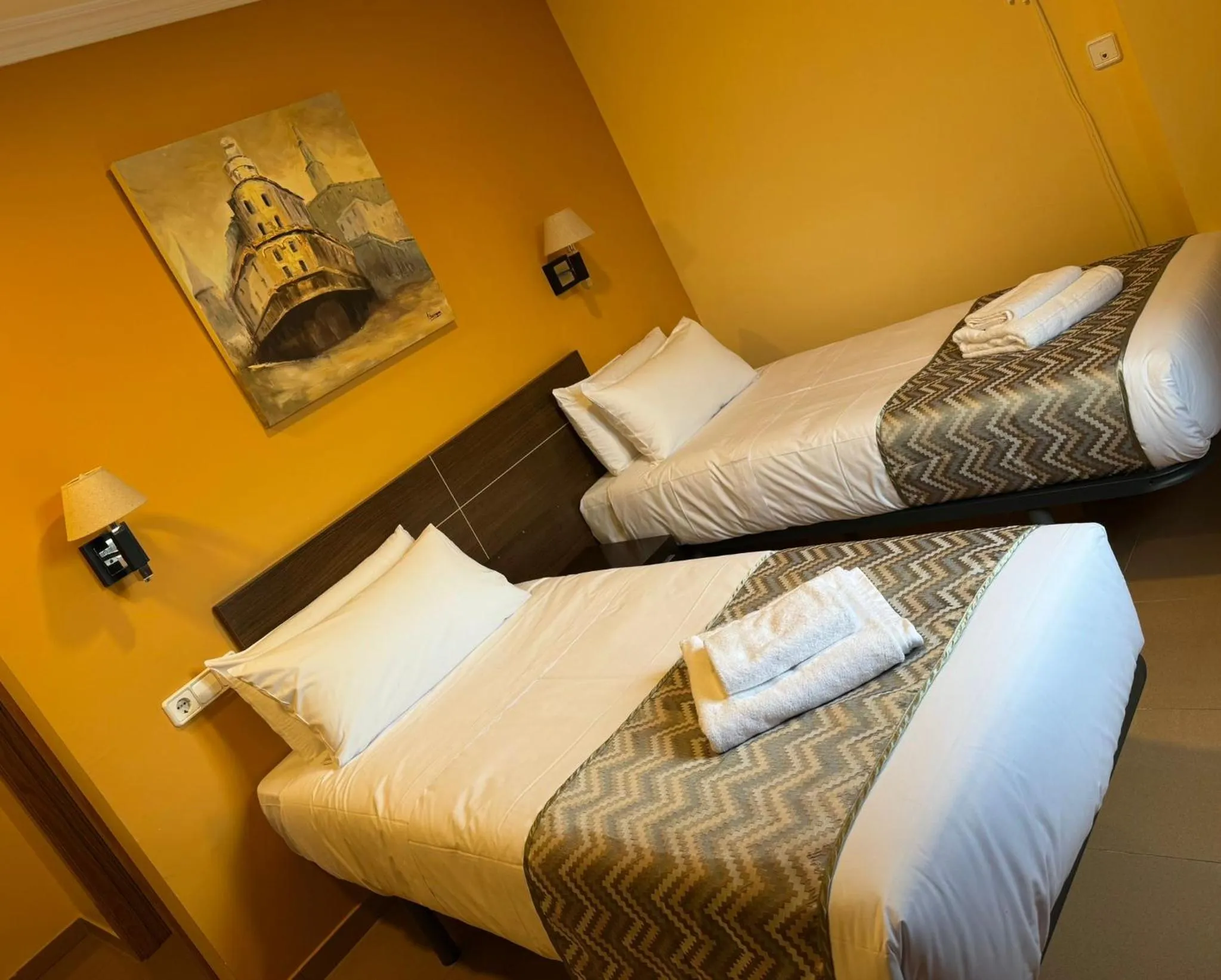 Bed in Hotel Reigosa