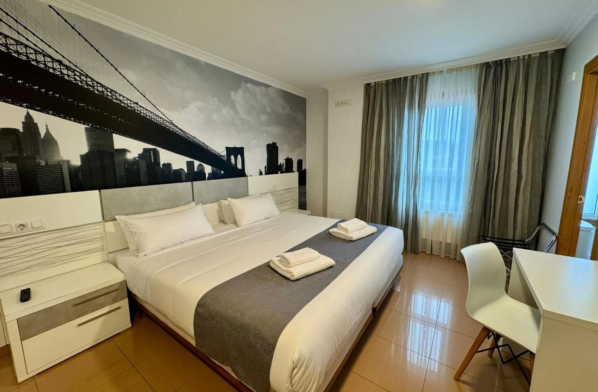 Bed in Hotel Reigosa