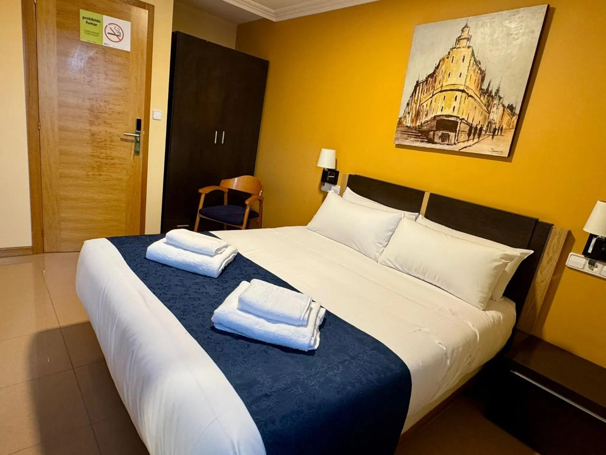 Bed in Hotel Reigosa