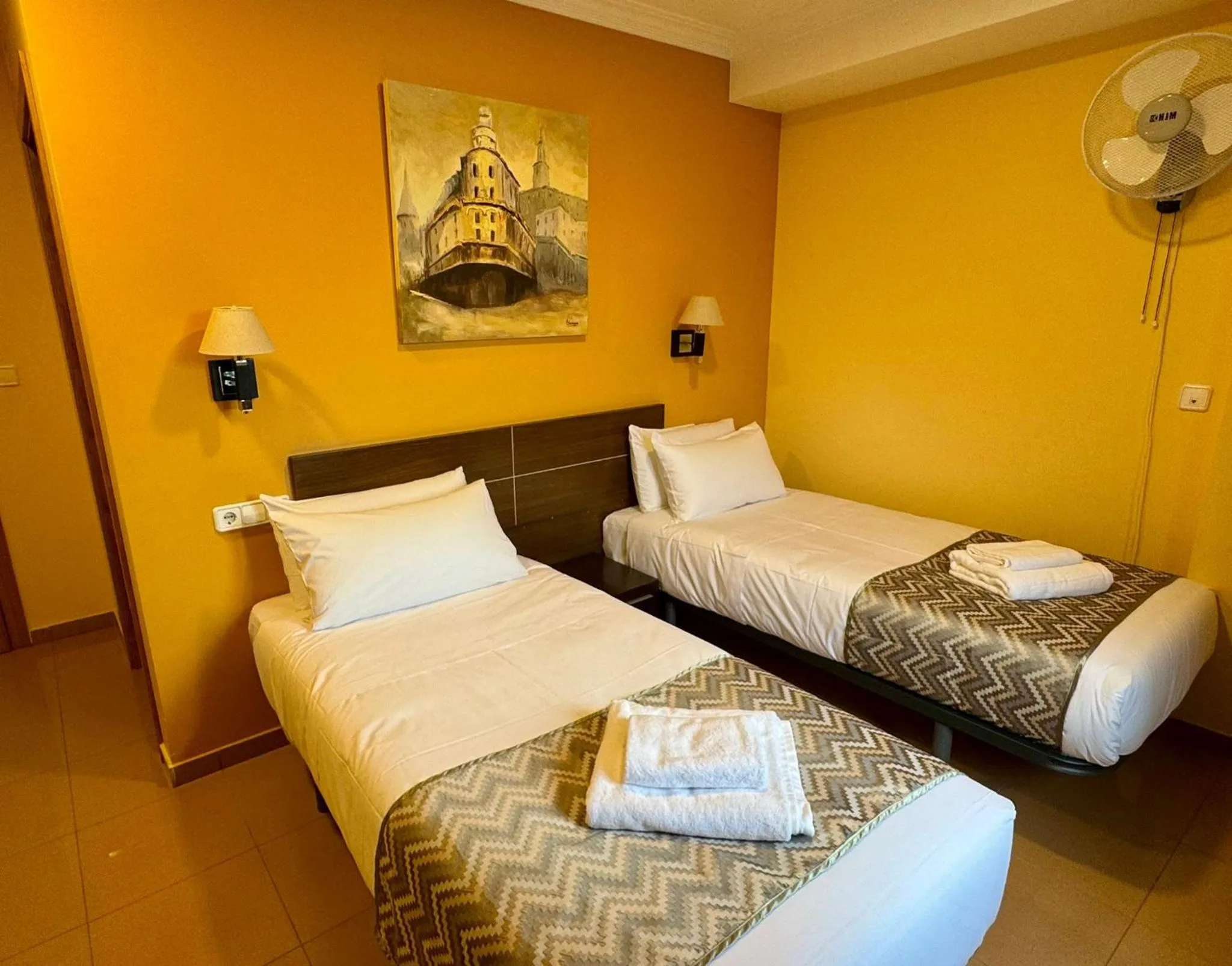 Bed in Hotel Reigosa