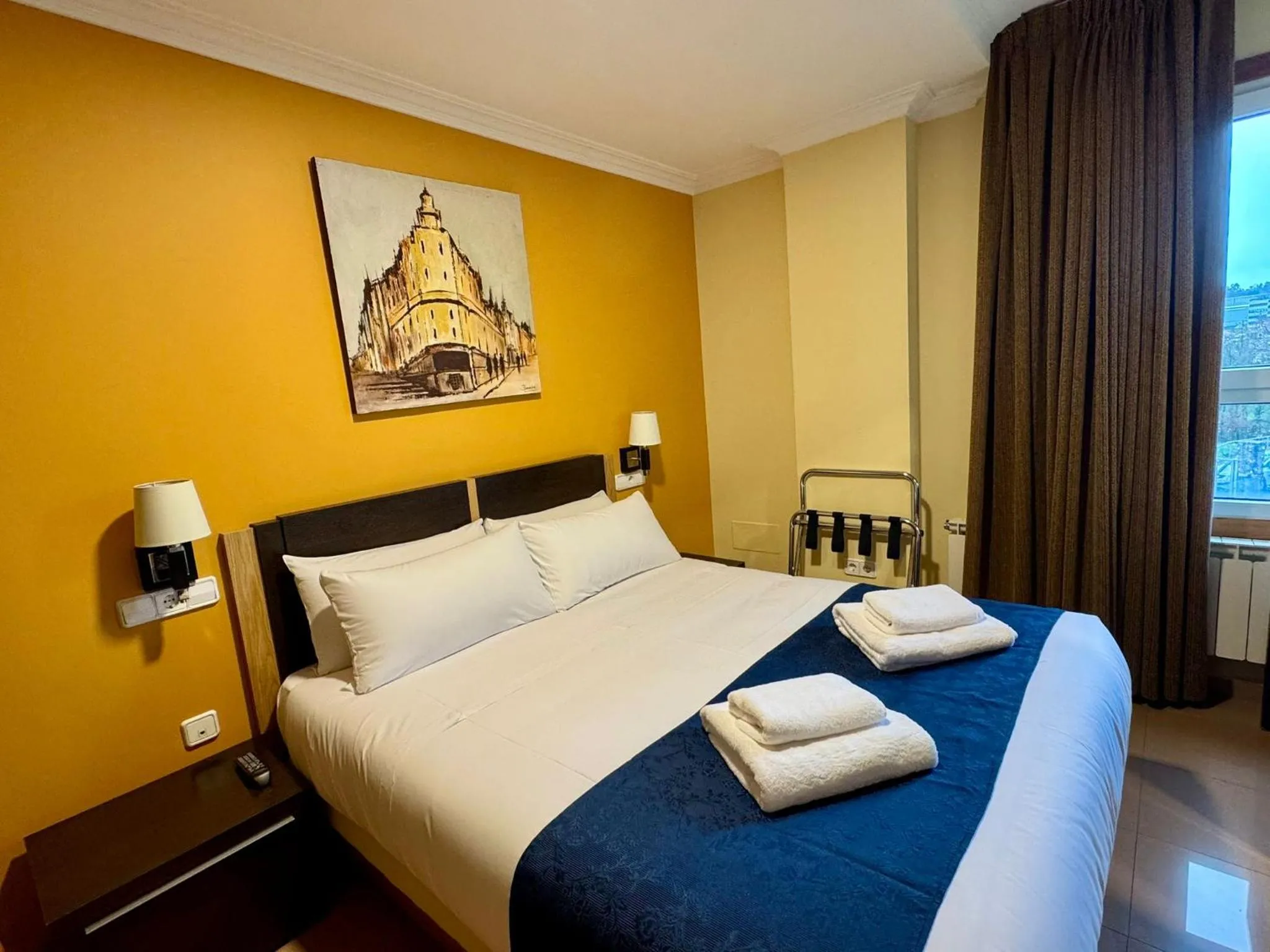 Bed in Hotel Reigosa