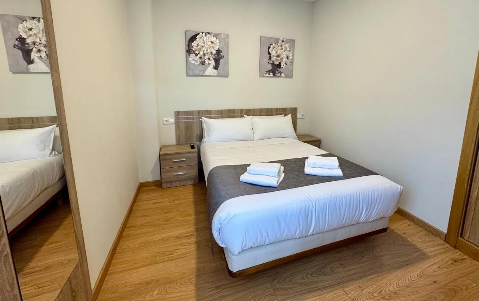 Bed in Hotel Reigosa