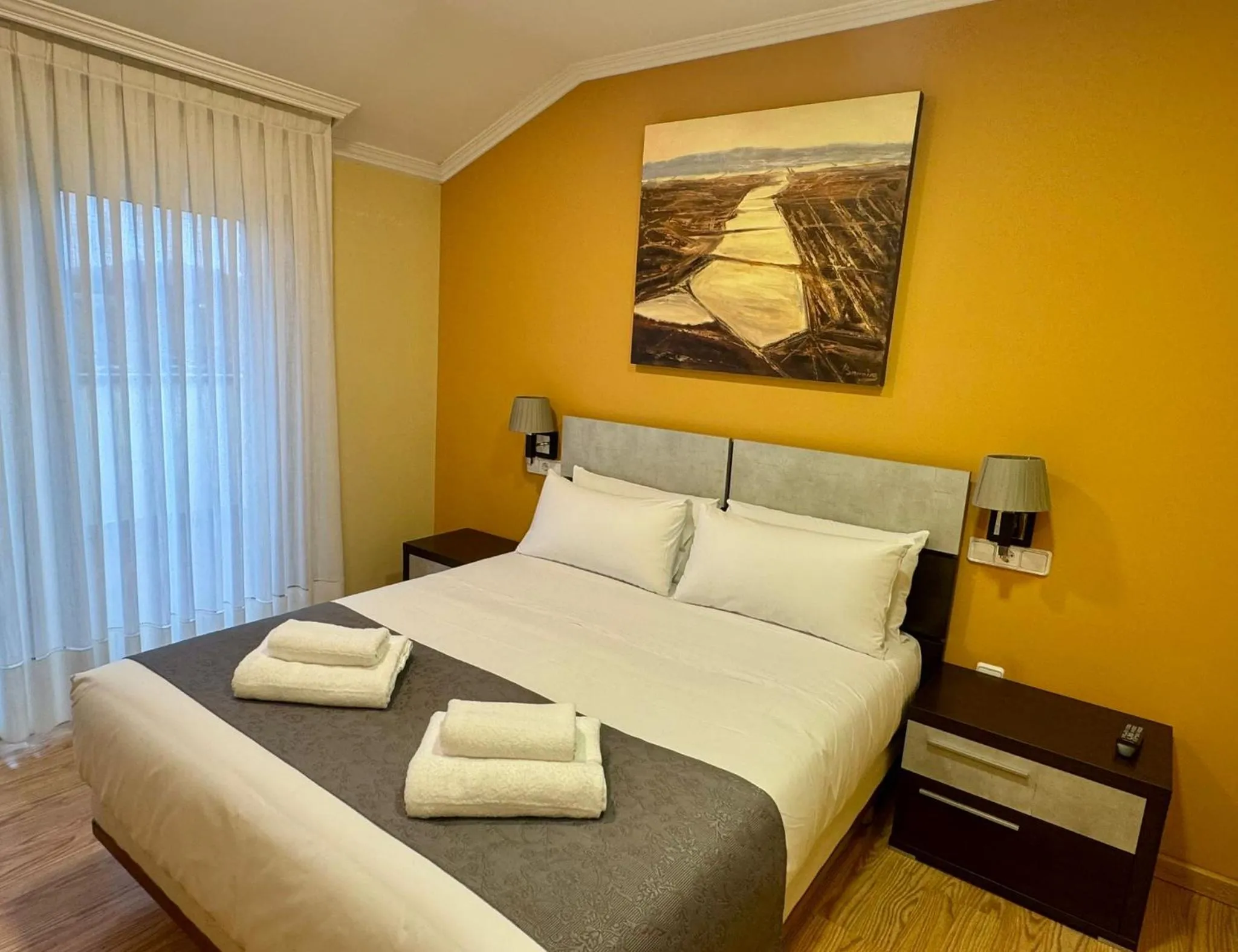 Bed in Hotel Reigosa