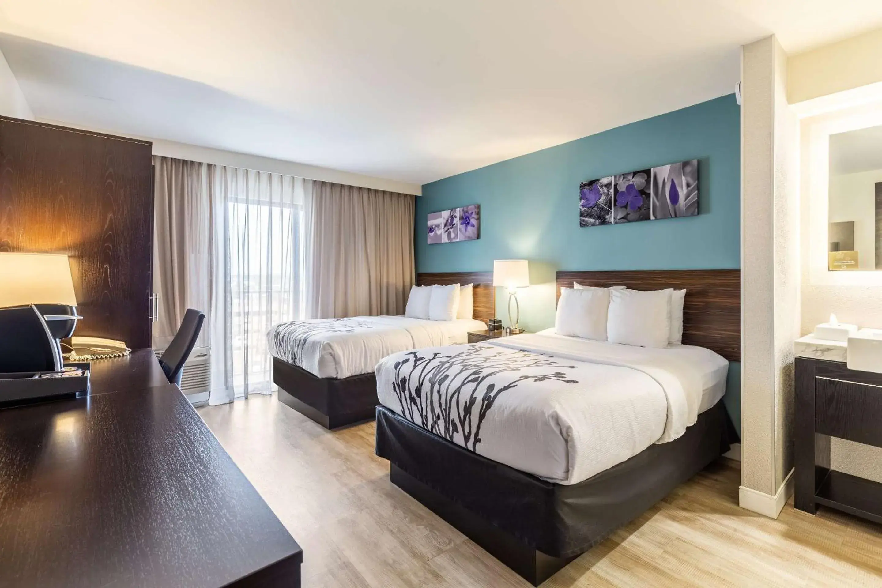 Standard Room with Two Double Beds and Gulf View in Sleep Inn on the Beach Standard Room with Two Double Beds and Gulf View in Sleep Inn on the Beach