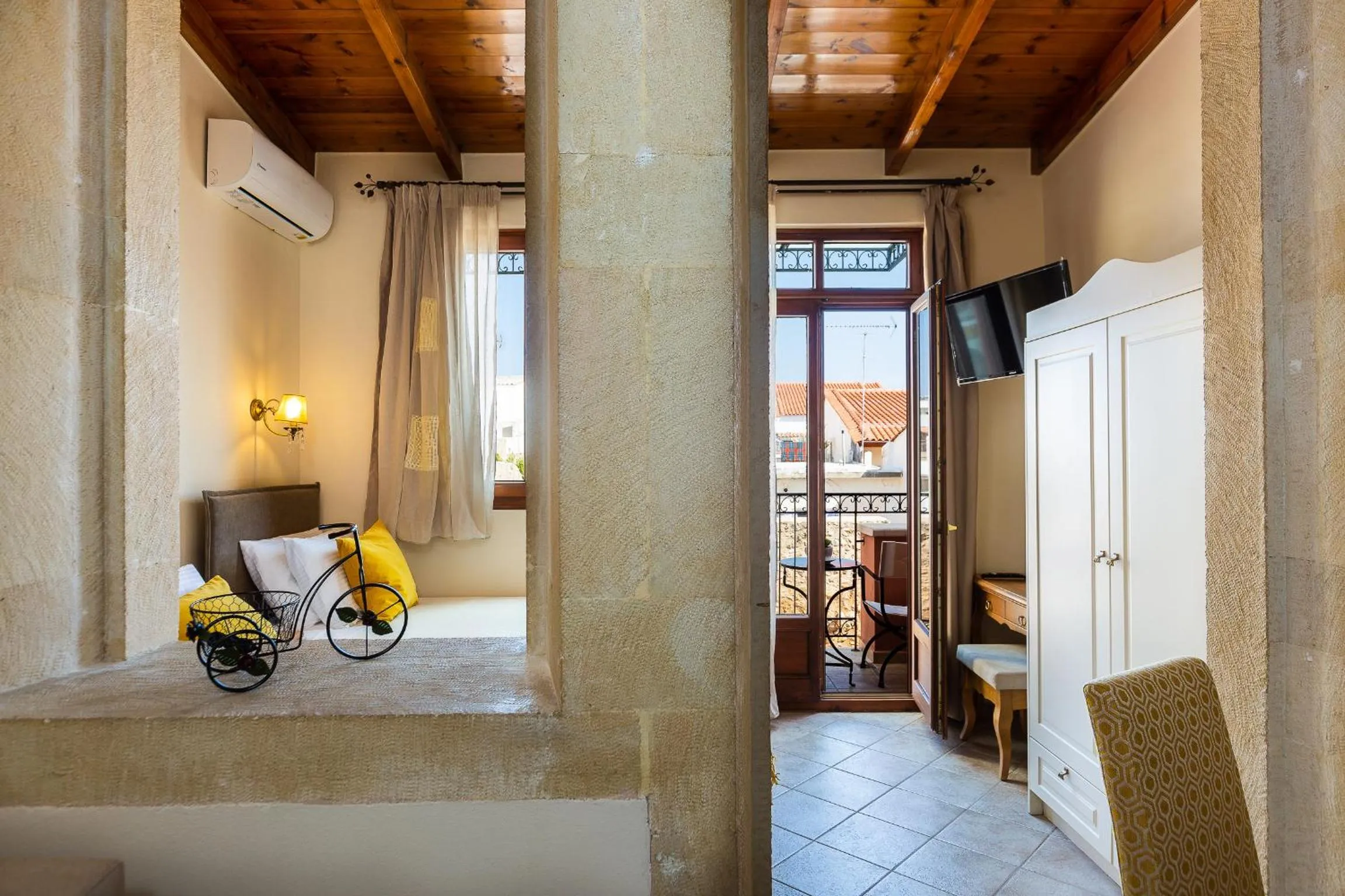 Bed in Phaedra Suites