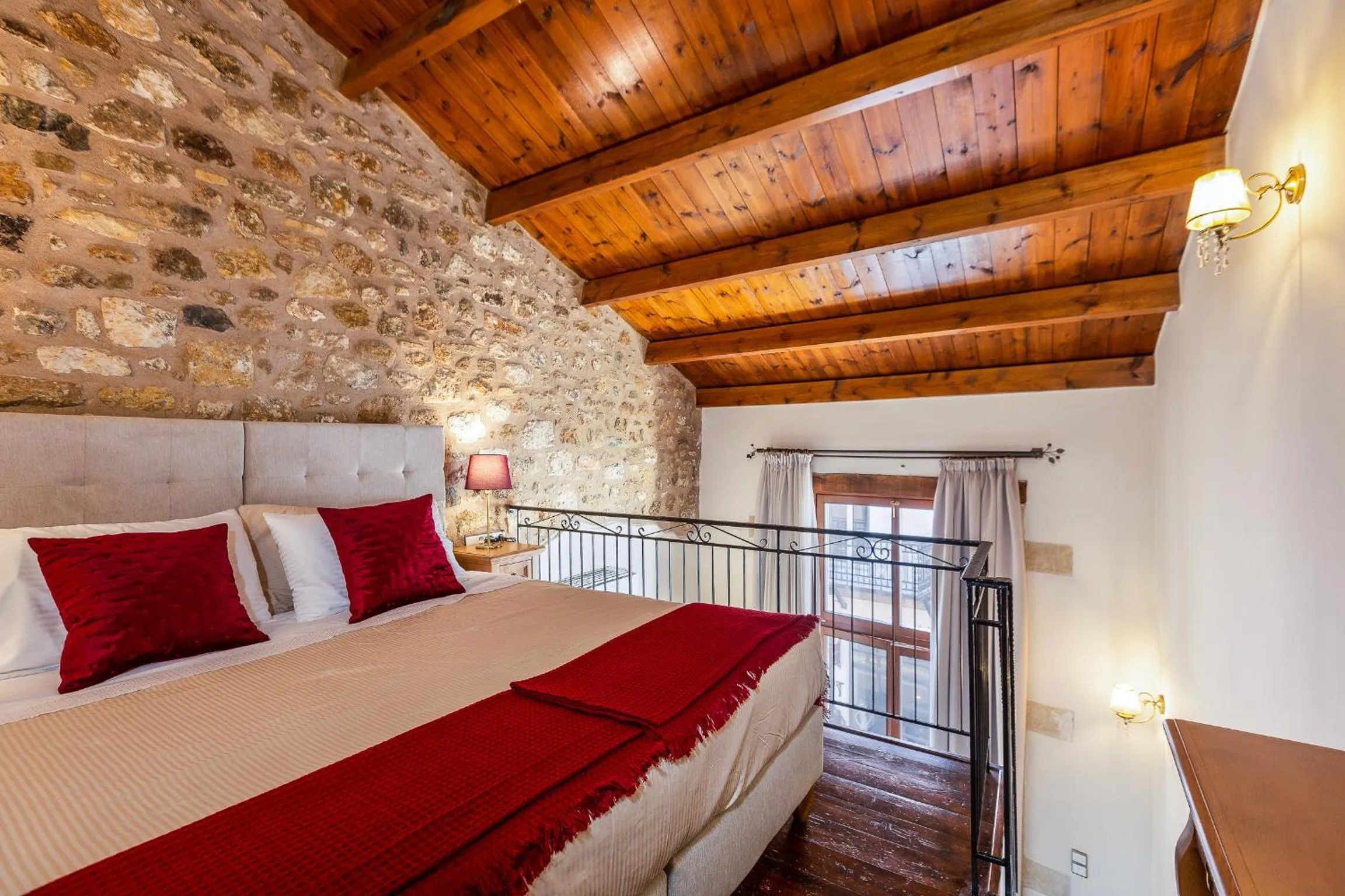 Bed in Phaedra Suites