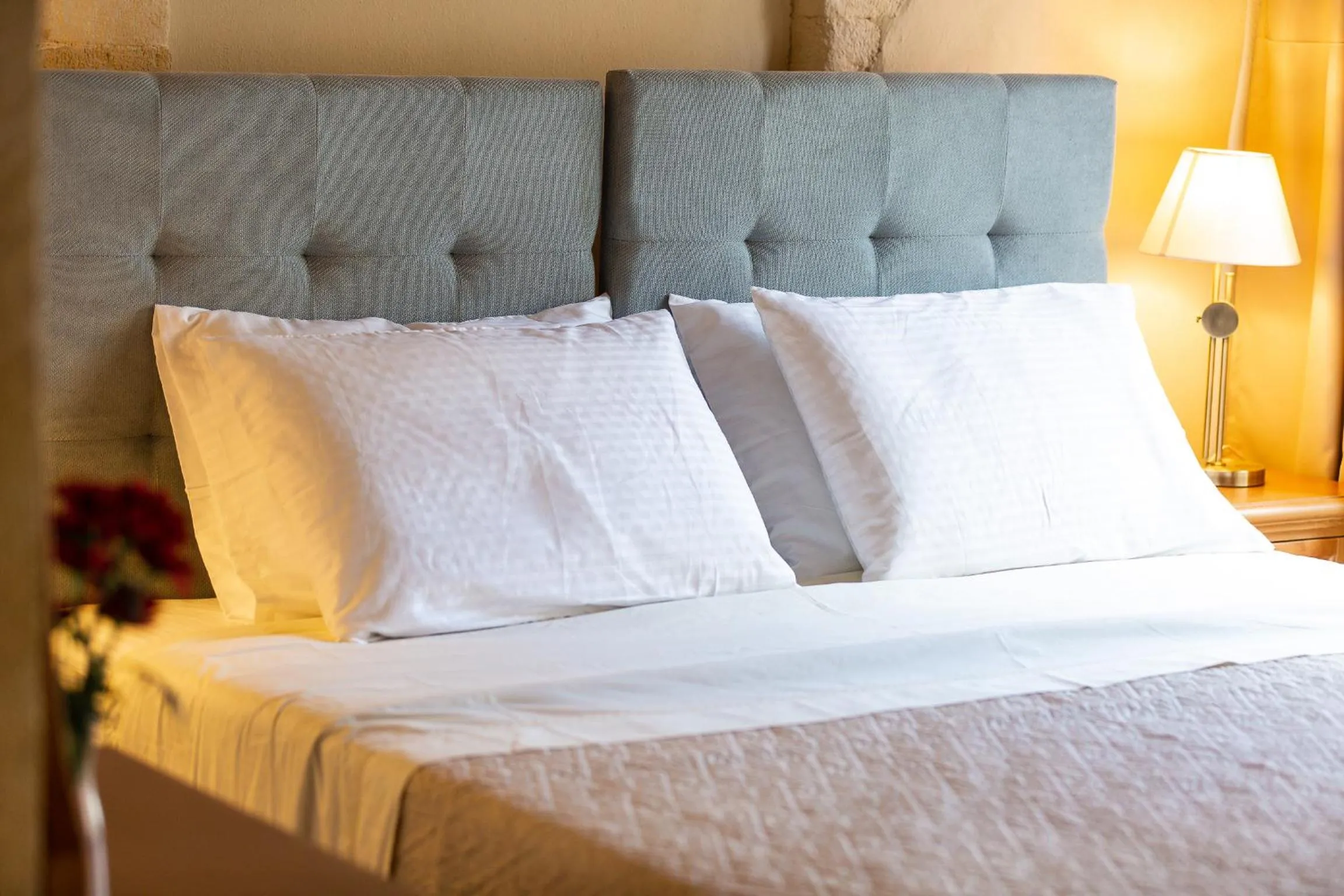 Bed in Phaedra Suites