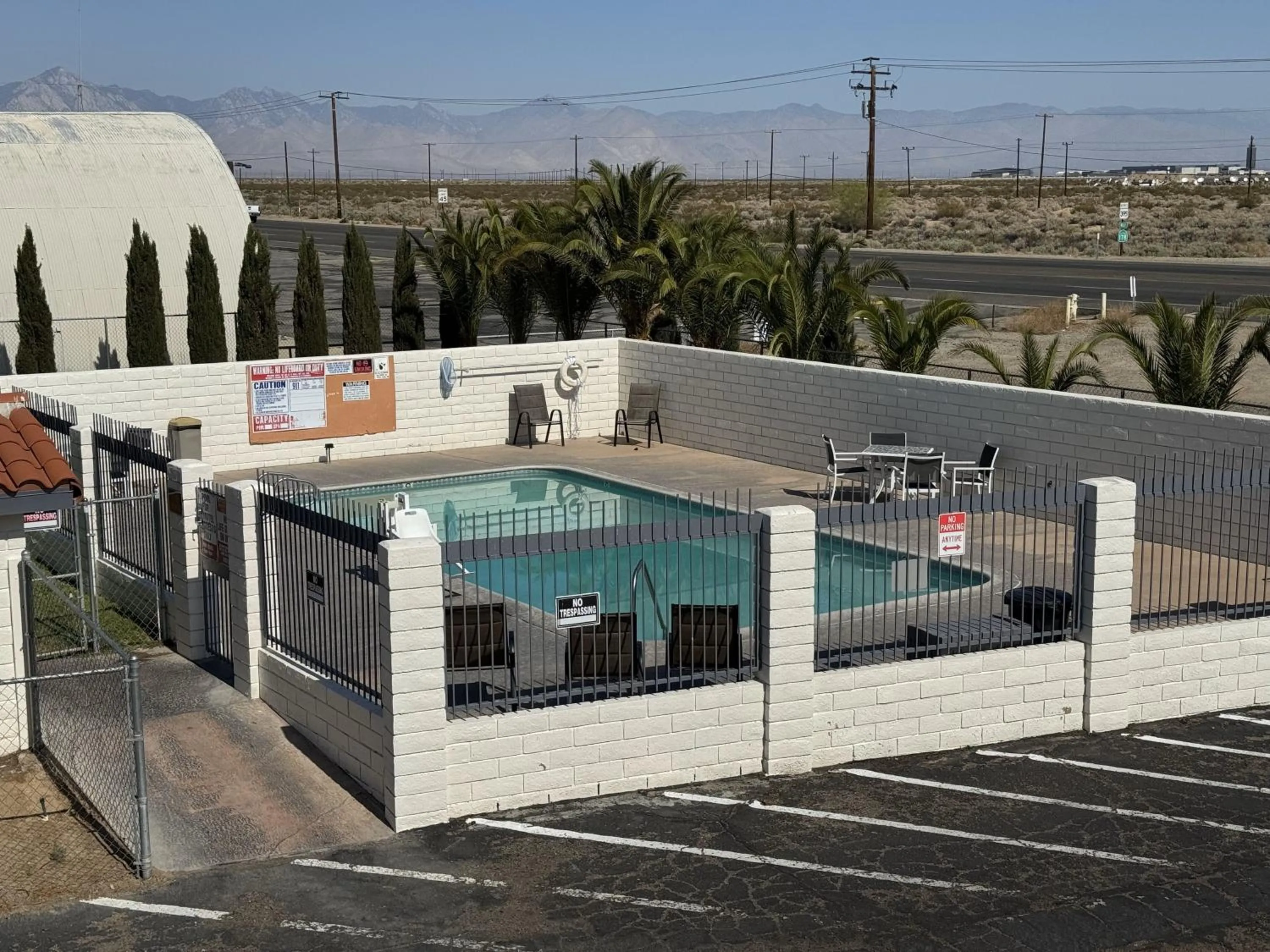 Pool view in Days Inn by Wyndham Ridgecrest near China Lake Naval Station