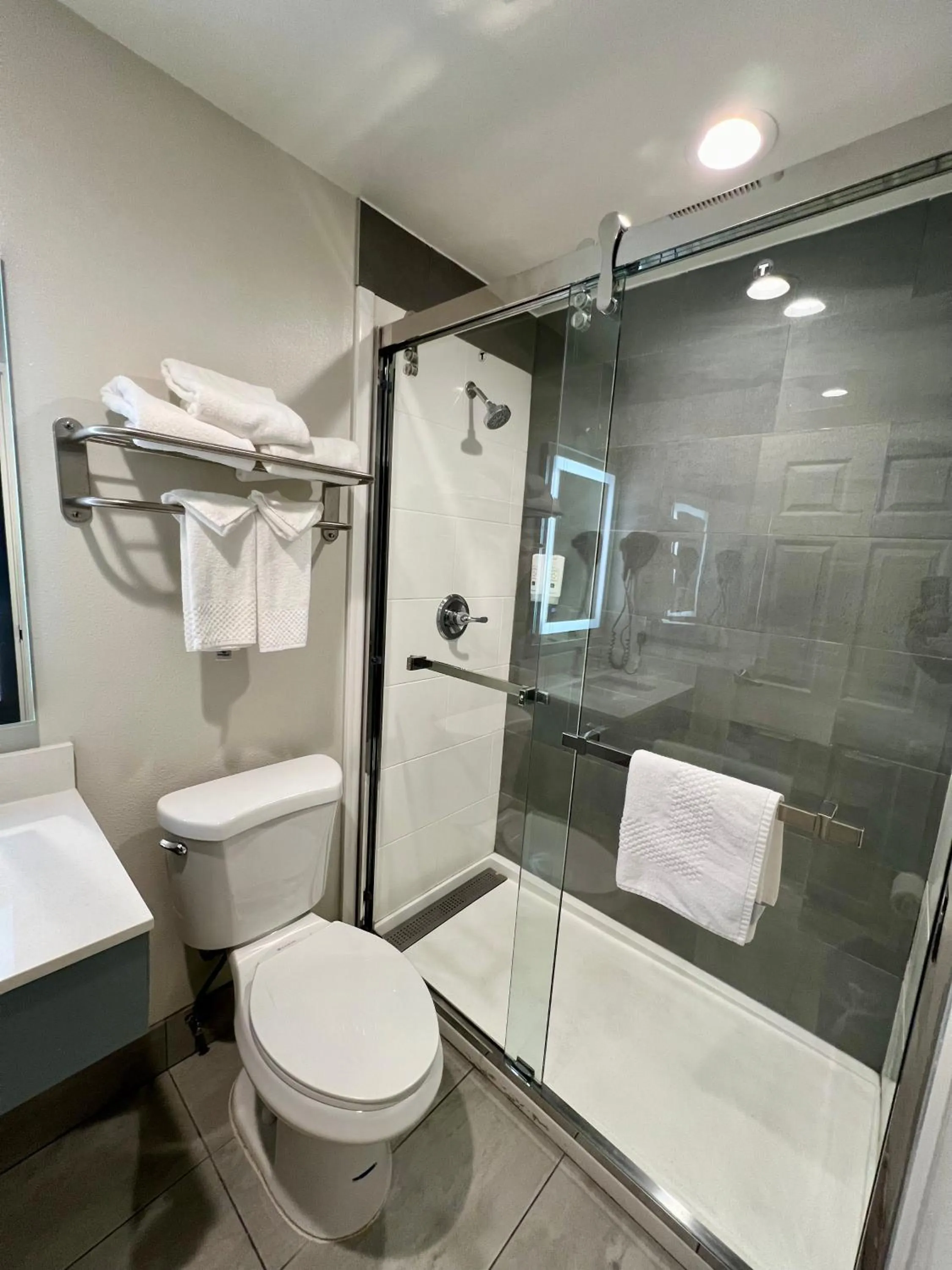 Shower in Quality Inn Tracy I-205