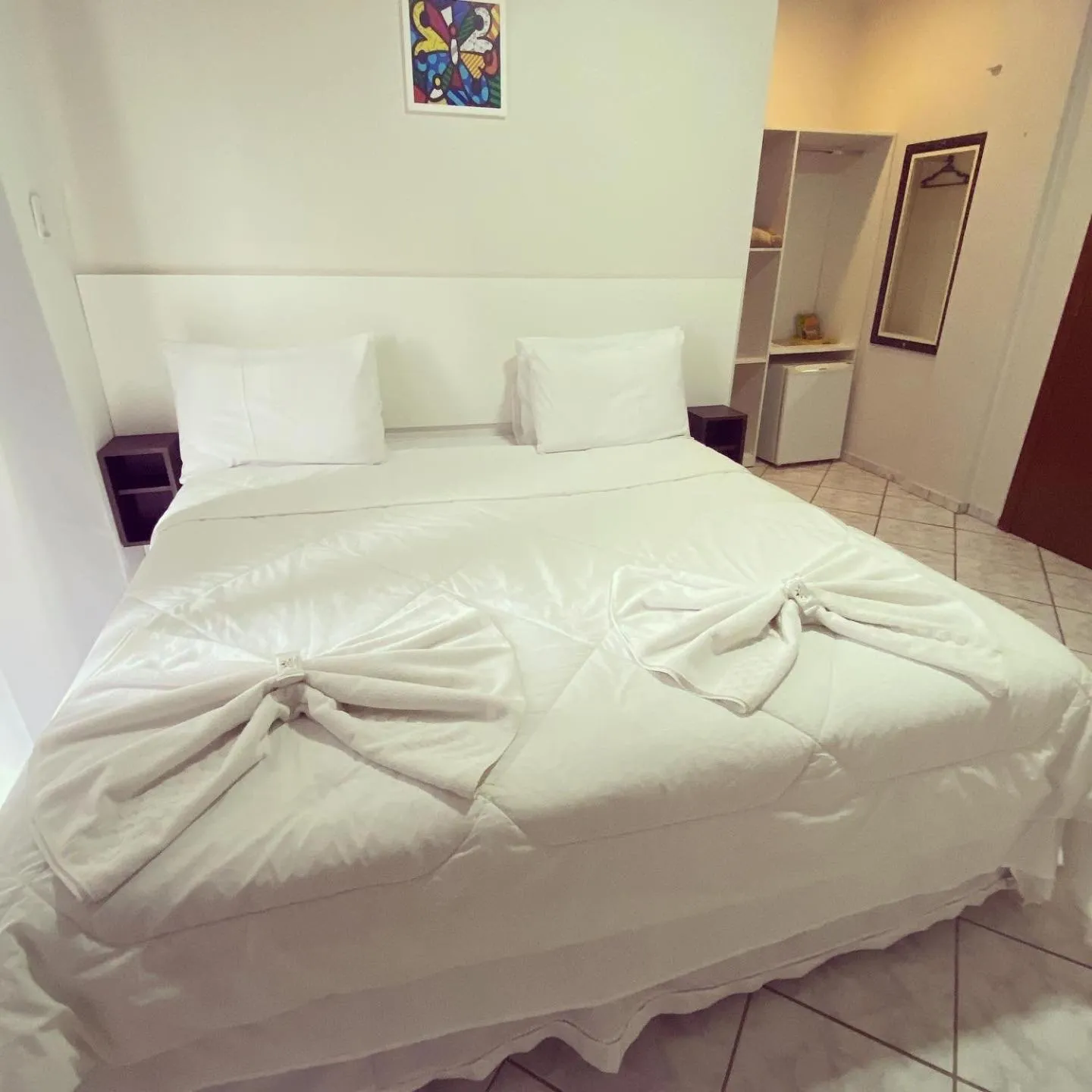 Bed in Pousada Cores