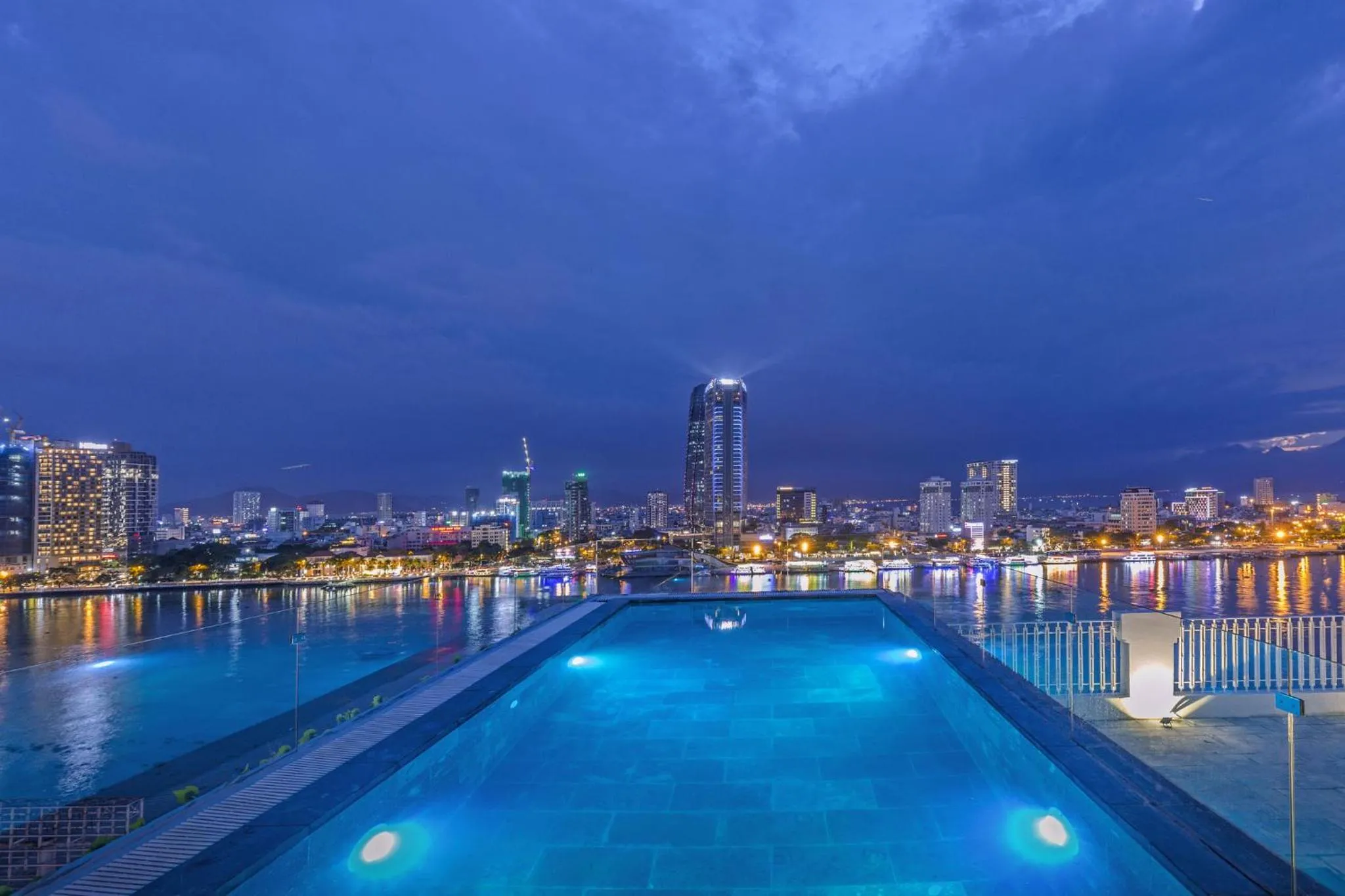 Pool view in IBIZA Riverfront Da Nang Hotel