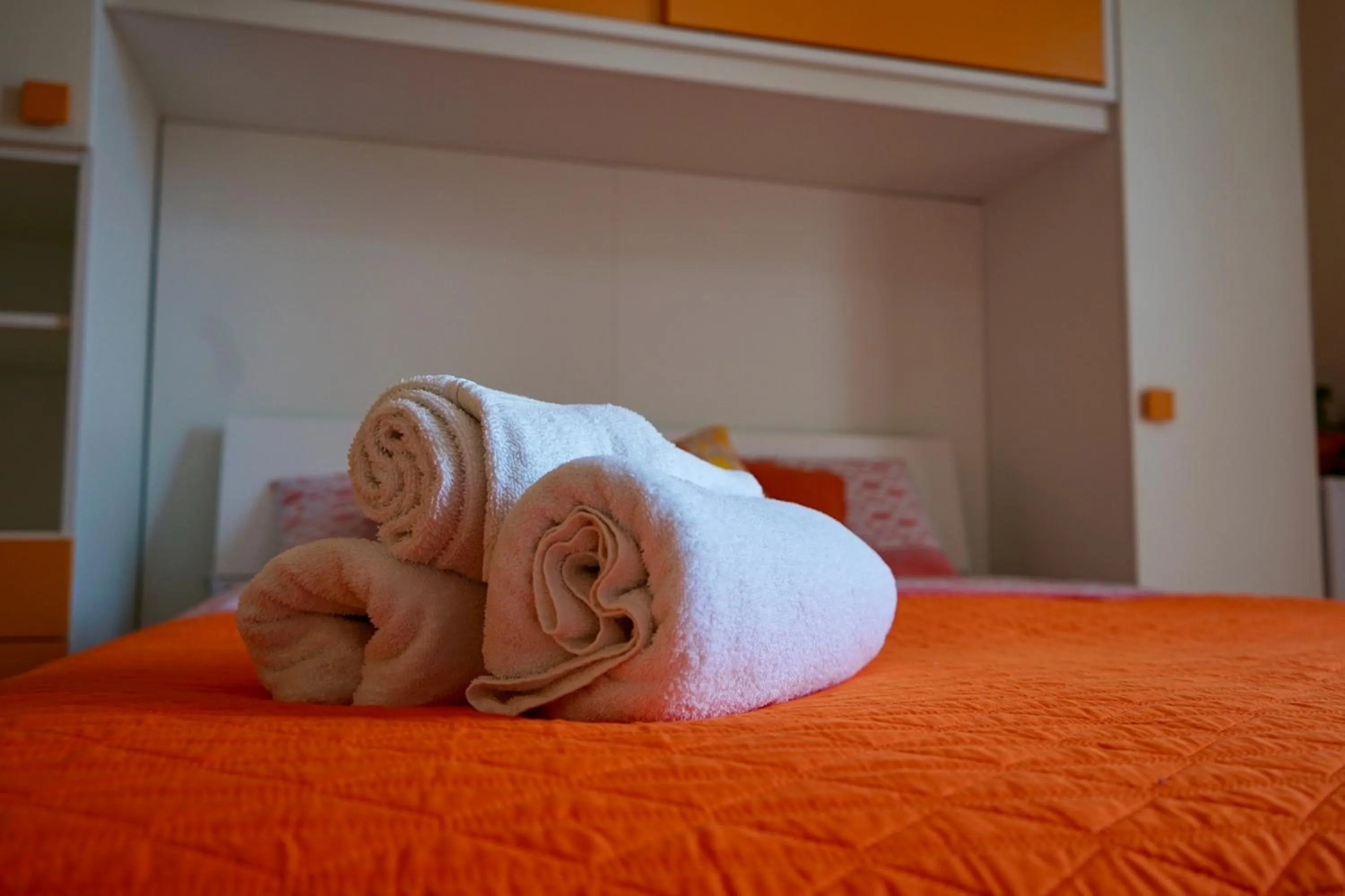 towels, Bed in B&B Milena