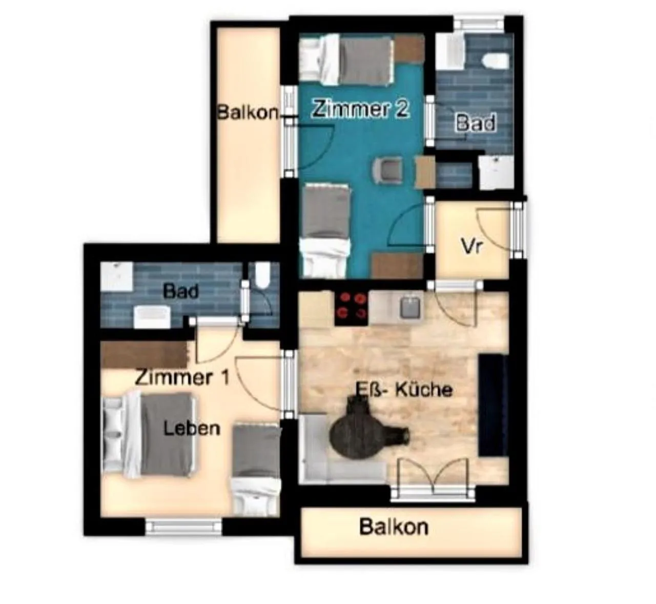Floor plan in Apartments Quehenberger