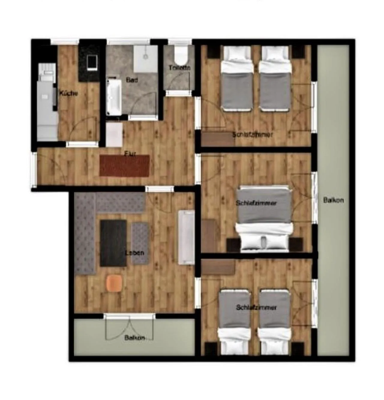 Floor plan in Apartments Quehenberger