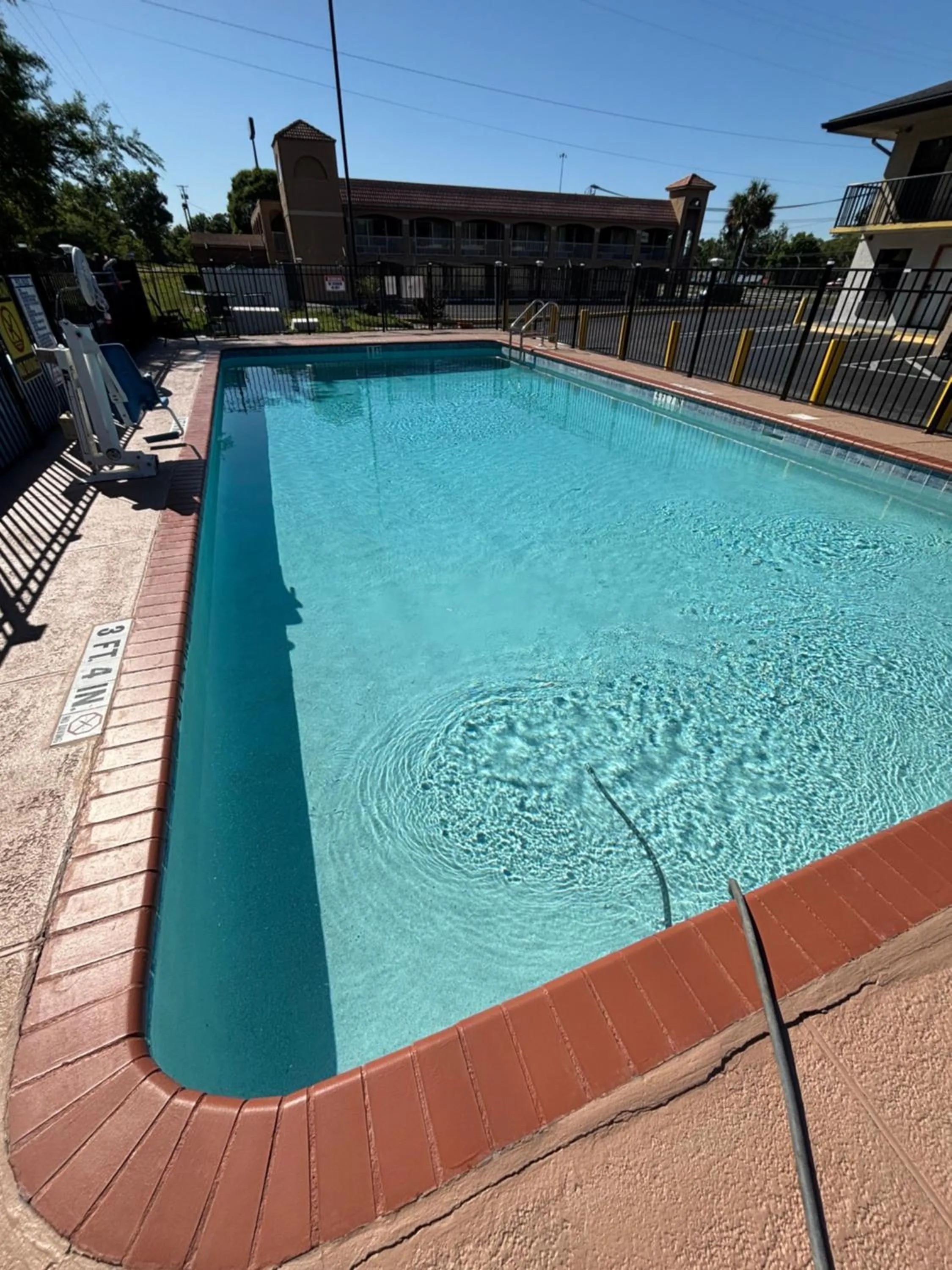 Pool view in Alachua Inn