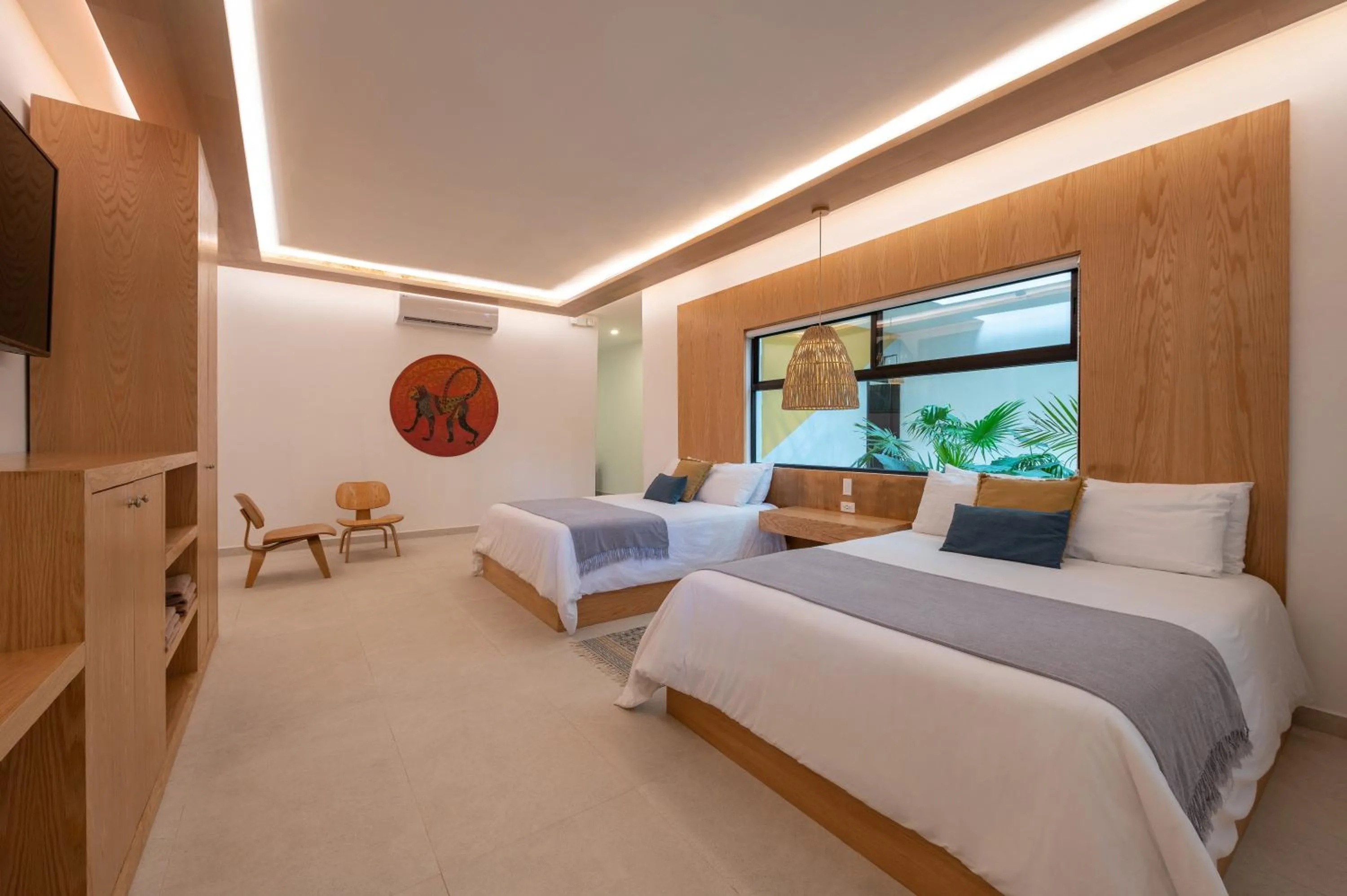 Deluxe Queen Room with Two Queen Beds in Mayan Monkey Tulum - Social Hotel