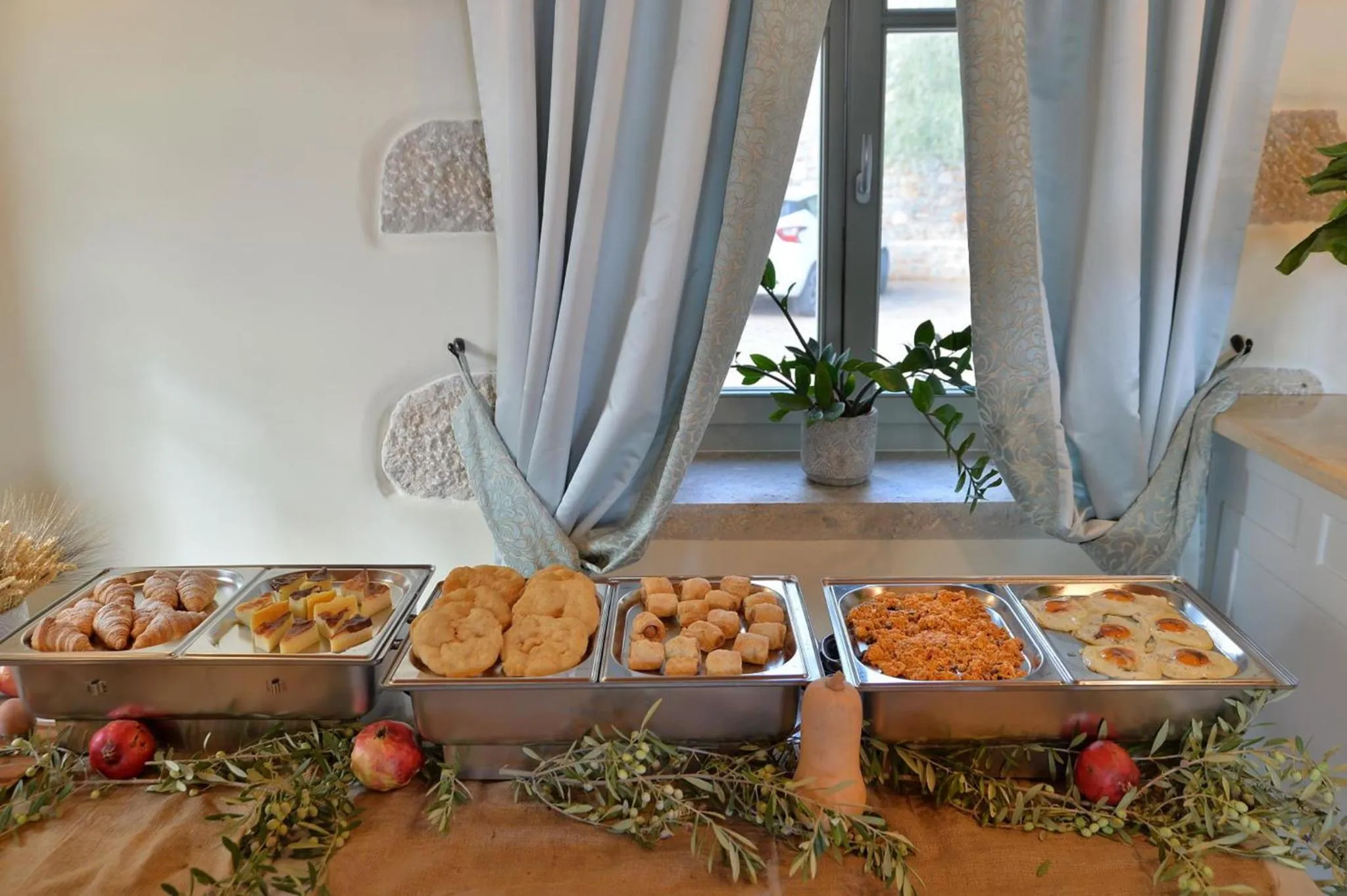 Buffet breakfast in Akrolithi Boutique Hotel & Suites