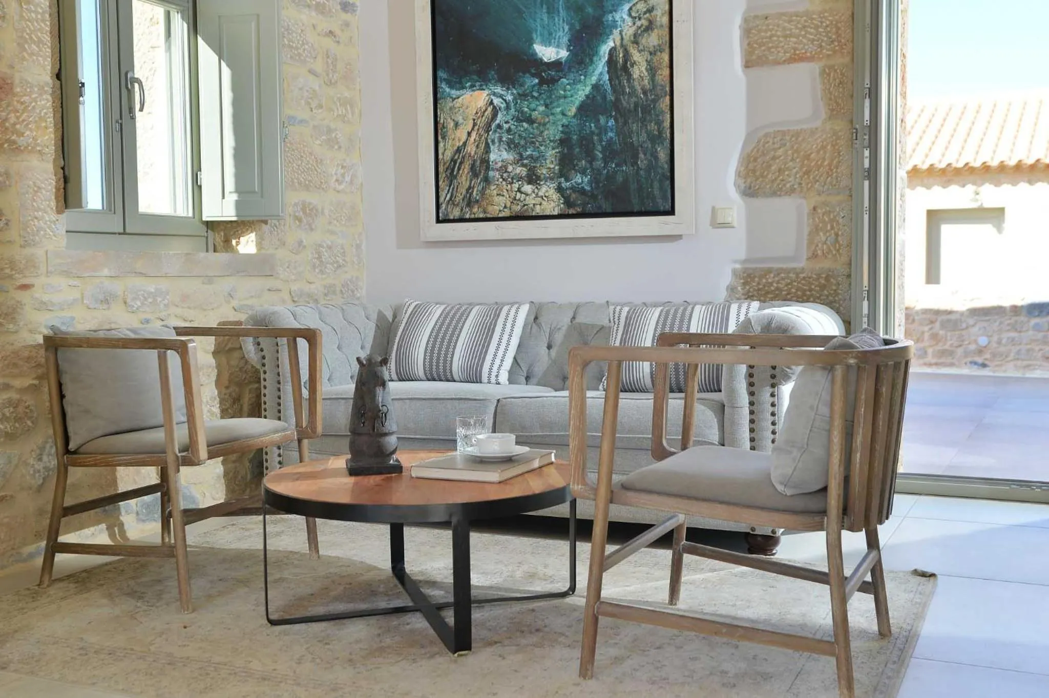 Seating area in Akrolithi Boutique Hotel & Suites