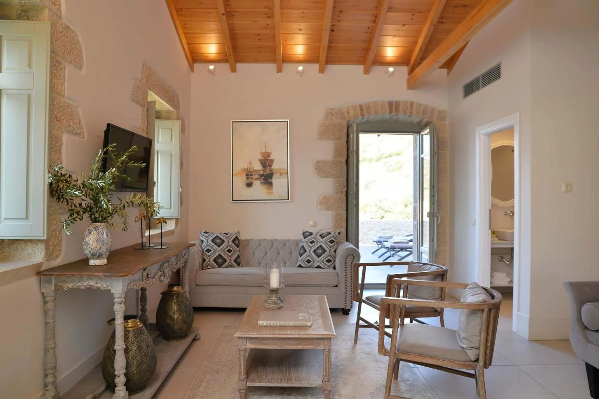 Seating area in Akrolithi Boutique Hotel & Suites