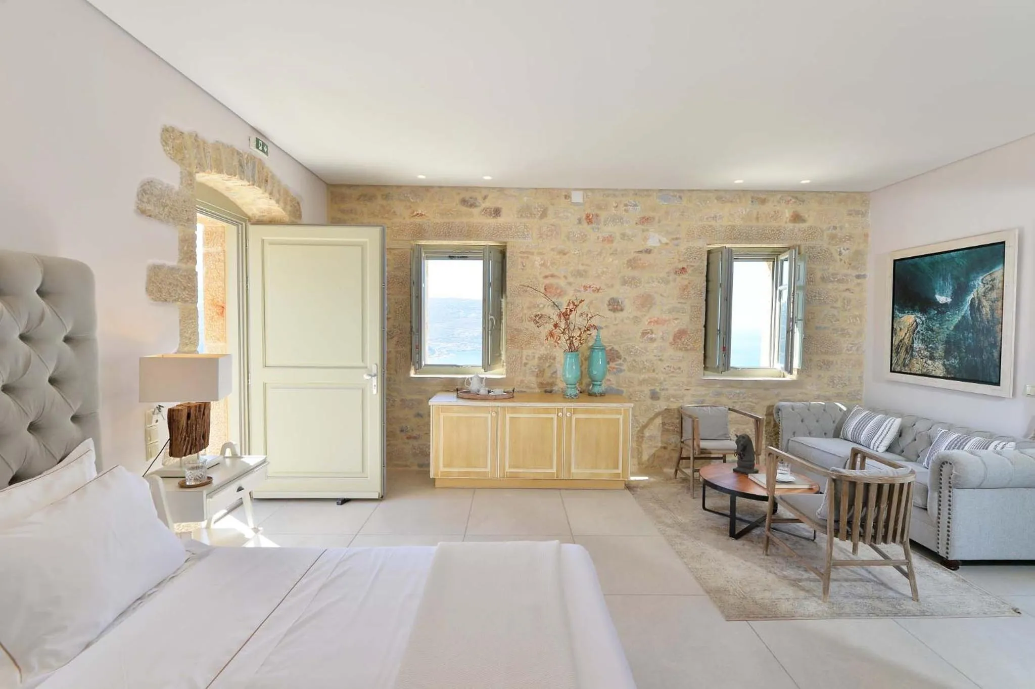 Bed in Akrolithi Boutique Hotel & Suites