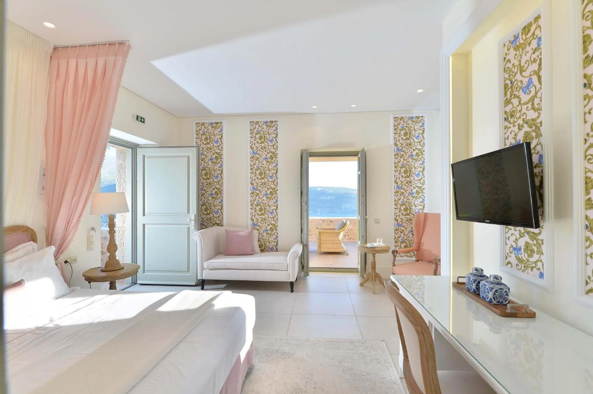 Bed in Akrolithi Boutique Hotel & Suites