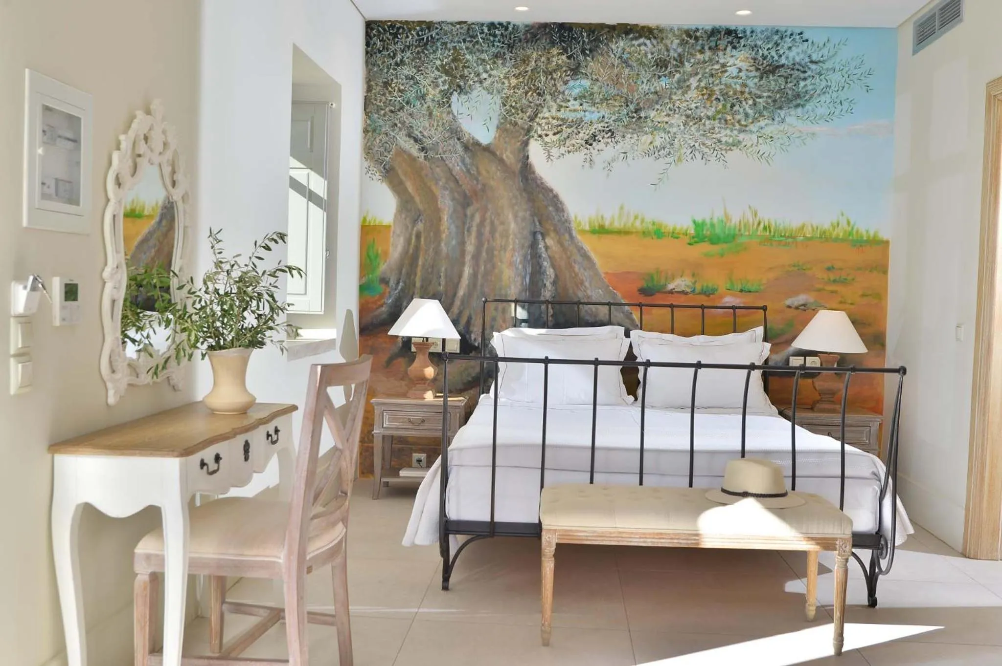 Bed in Akrolithi Boutique Hotel & Suites