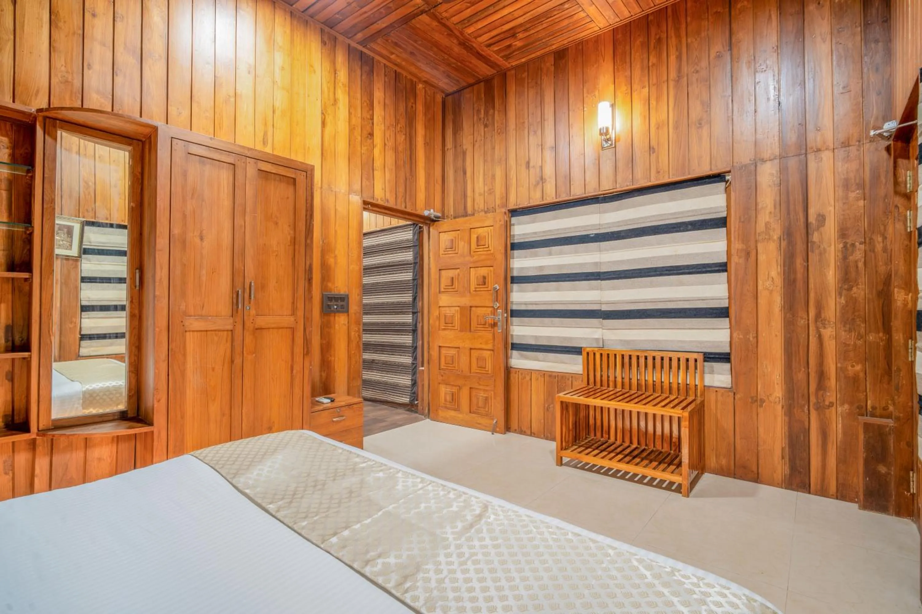 Bed in Rainforest Resort