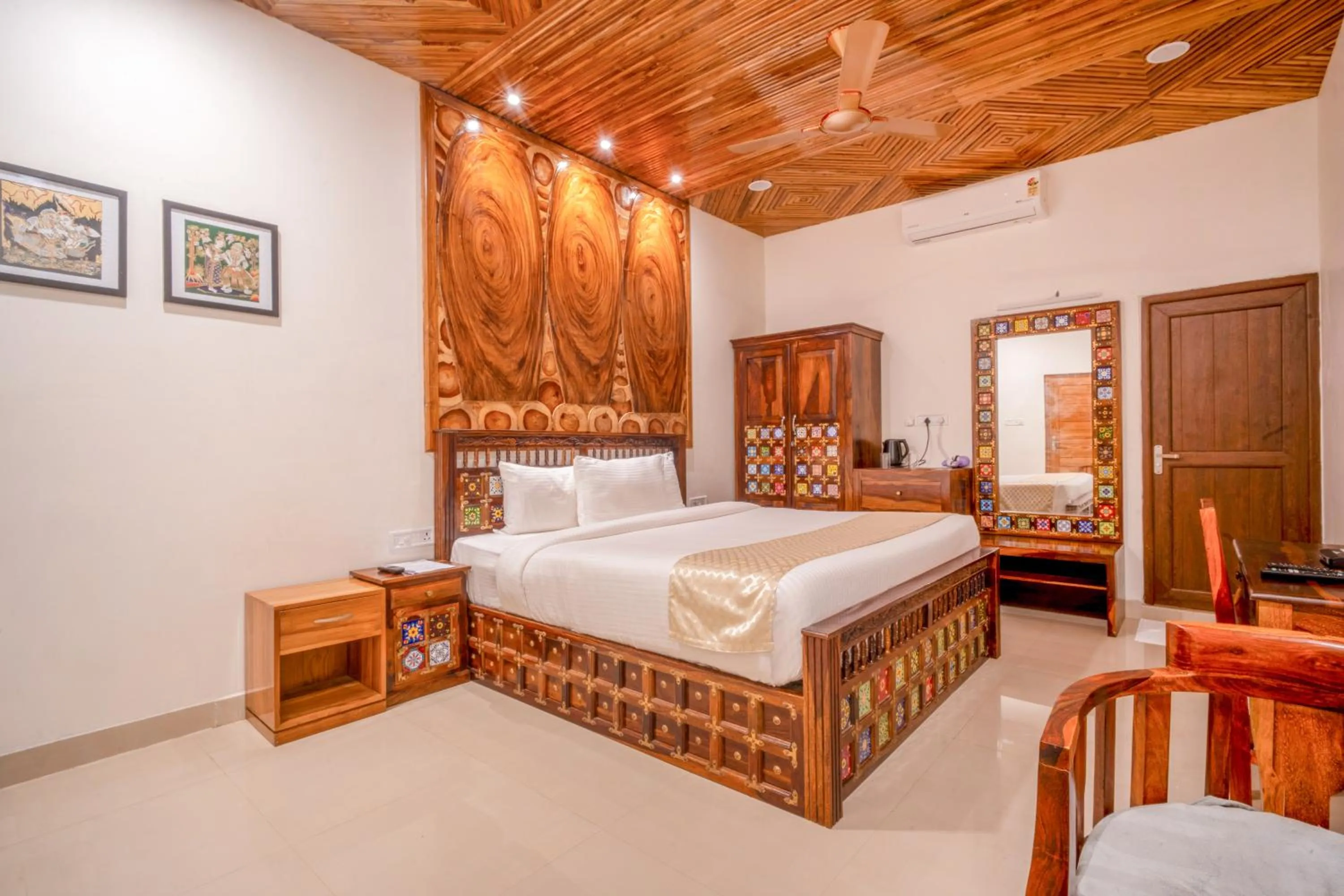 Bed in Rainforest Resort