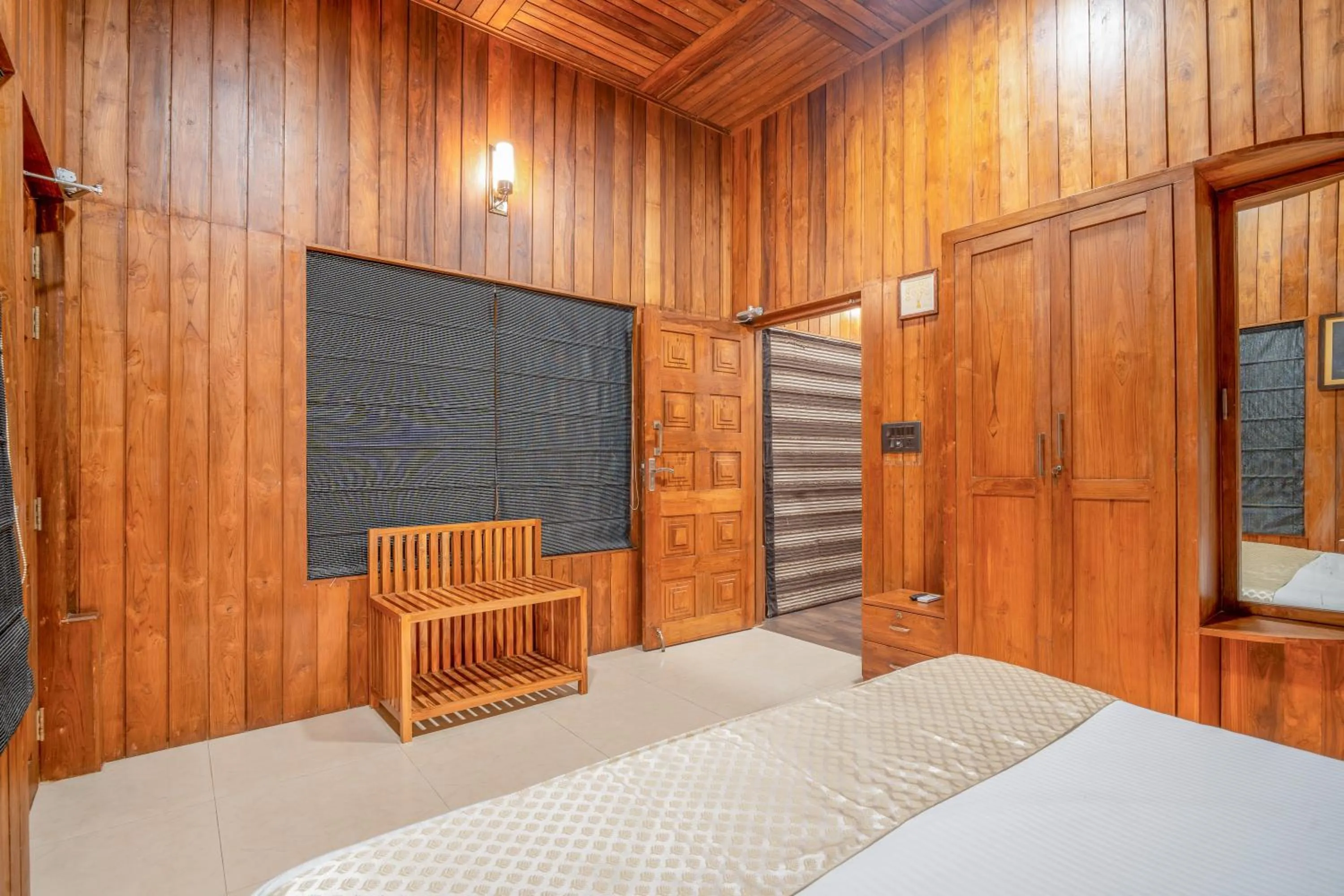 Bed in Rainforest Resort