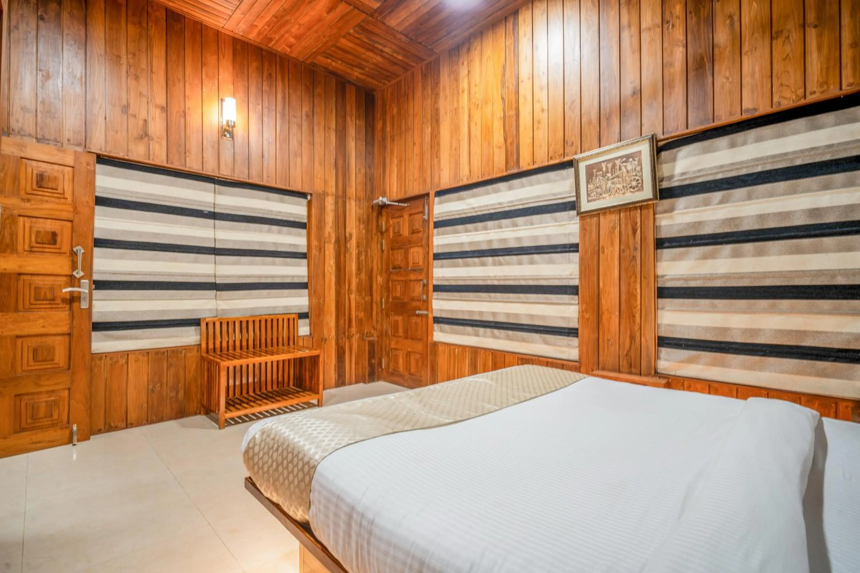 Bed in Rainforest Resort