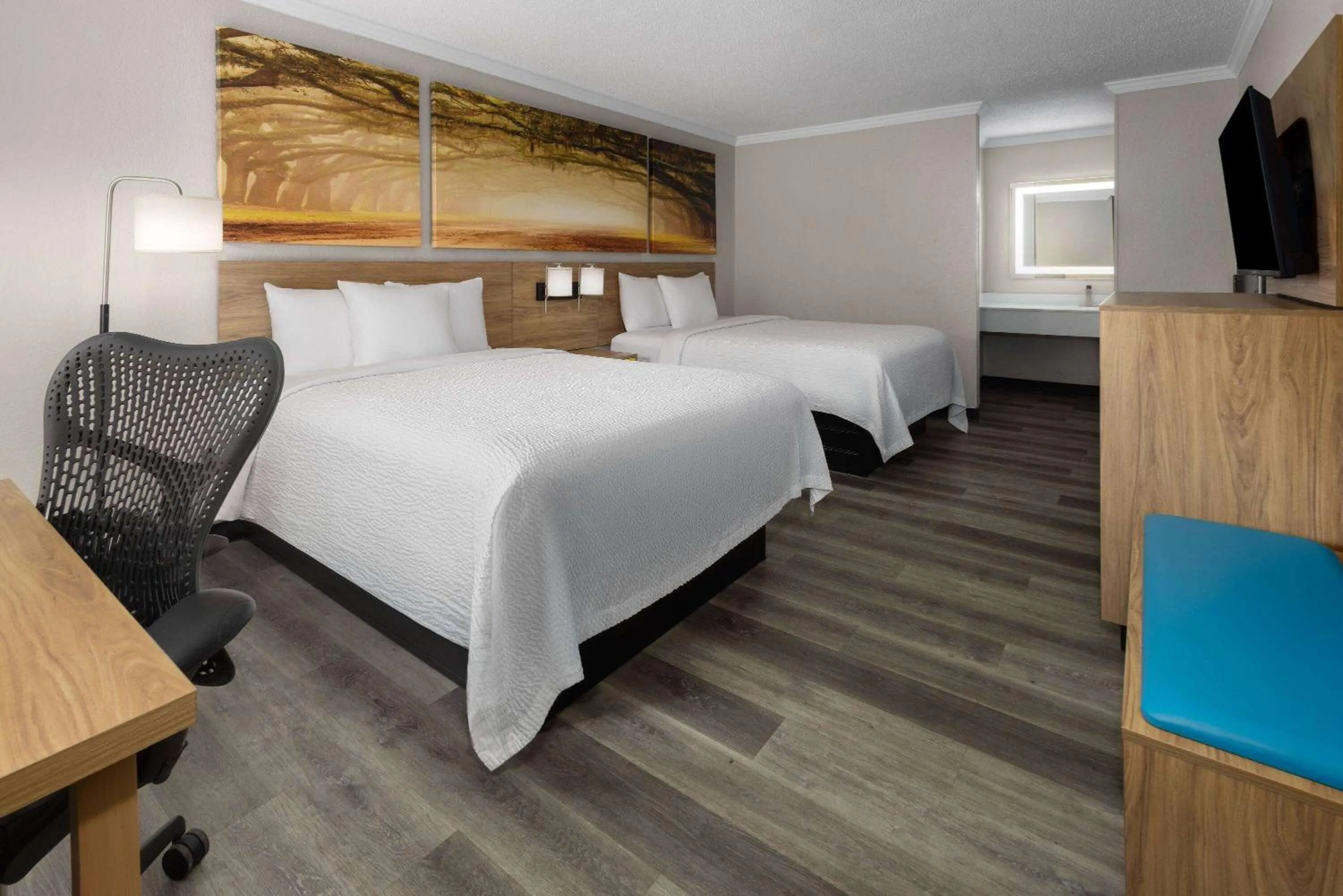 Photo of the whole room, Bed in Days Inn by Wyndham Hinesville Near Fort Stewart, Newly Renovated, Free Hot Breakfast, Restaurant and Bar