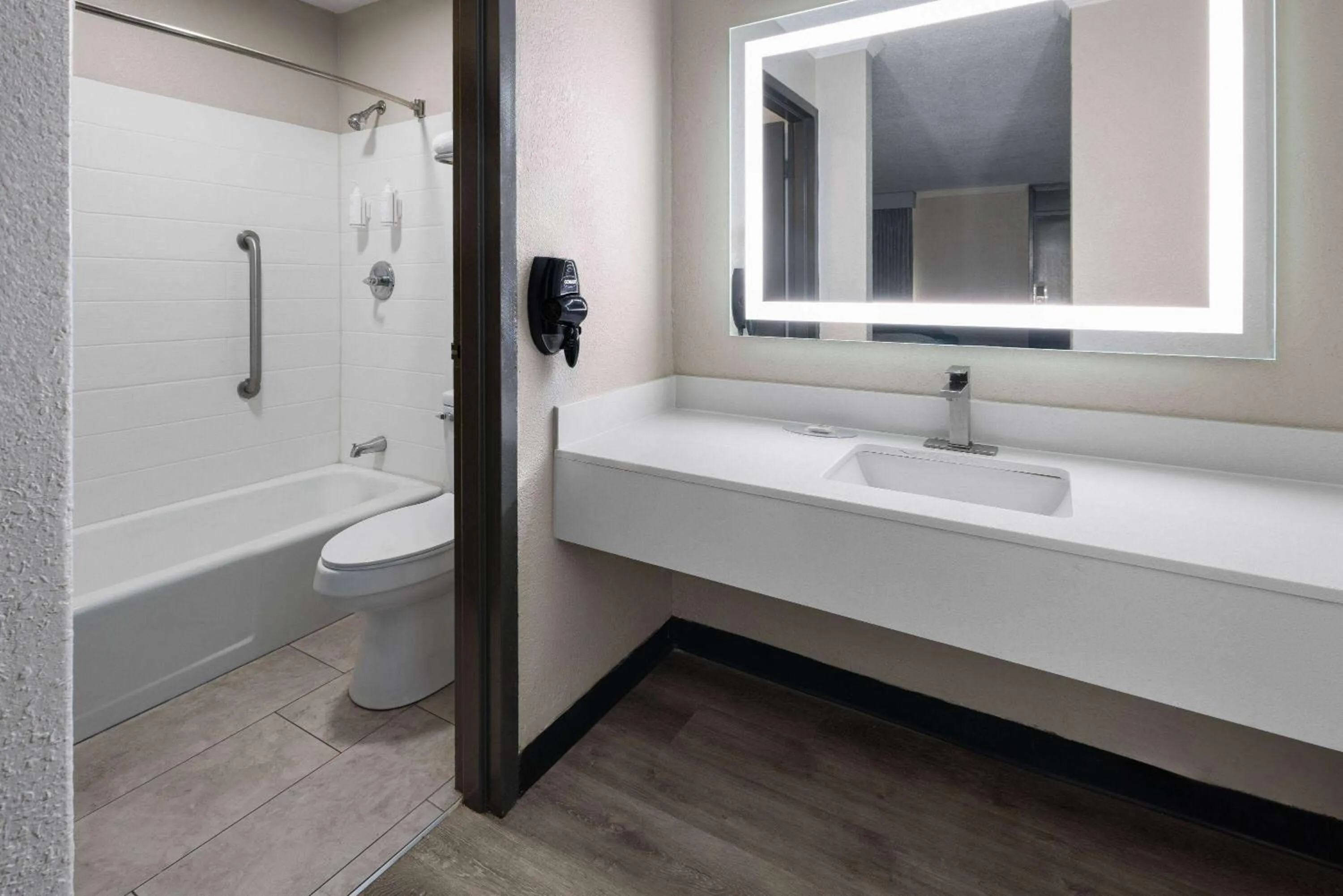 Toilet in Days Inn by Wyndham Hinesville Near Fort Stewart, Newly Renovated, Free Hot Breakfast, Restaurant and Bar