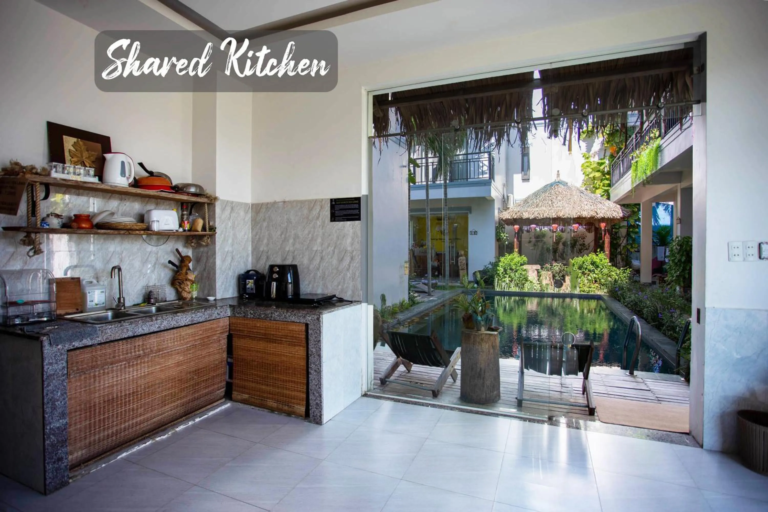 Communal kitchen in Hoi An Fairy Garden Villa