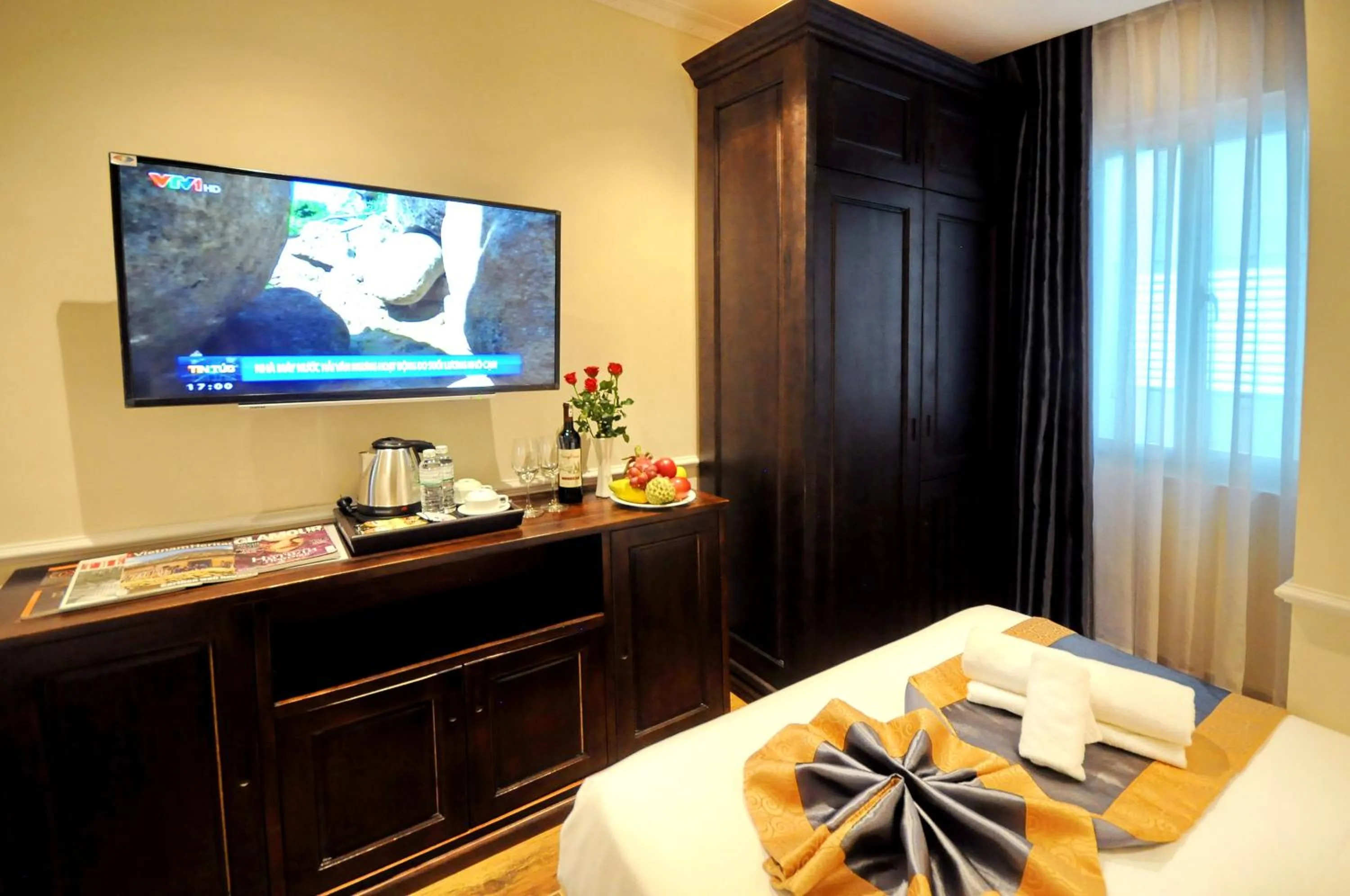 TV and multimedia, Bed in Apollo Hotel Nha Trang Beach