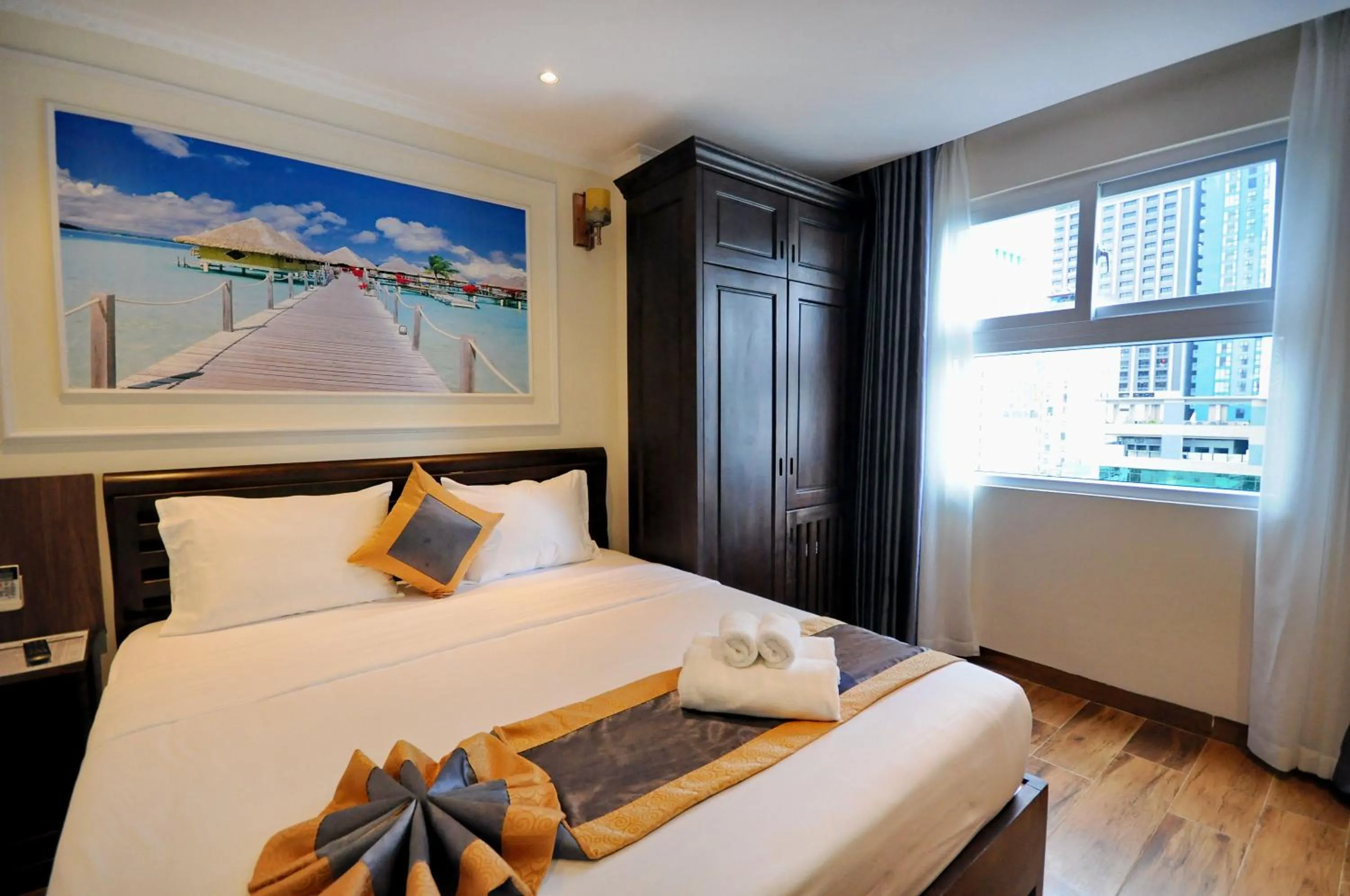 Bed in Apollo Hotel Nha Trang Beach
