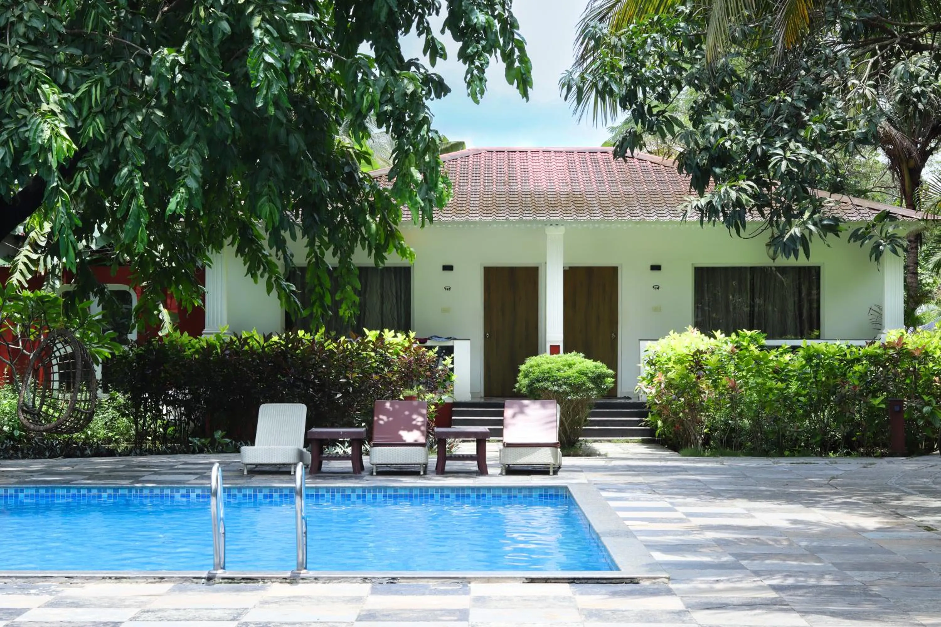 Pool view in Wild Berry Resort Agonda