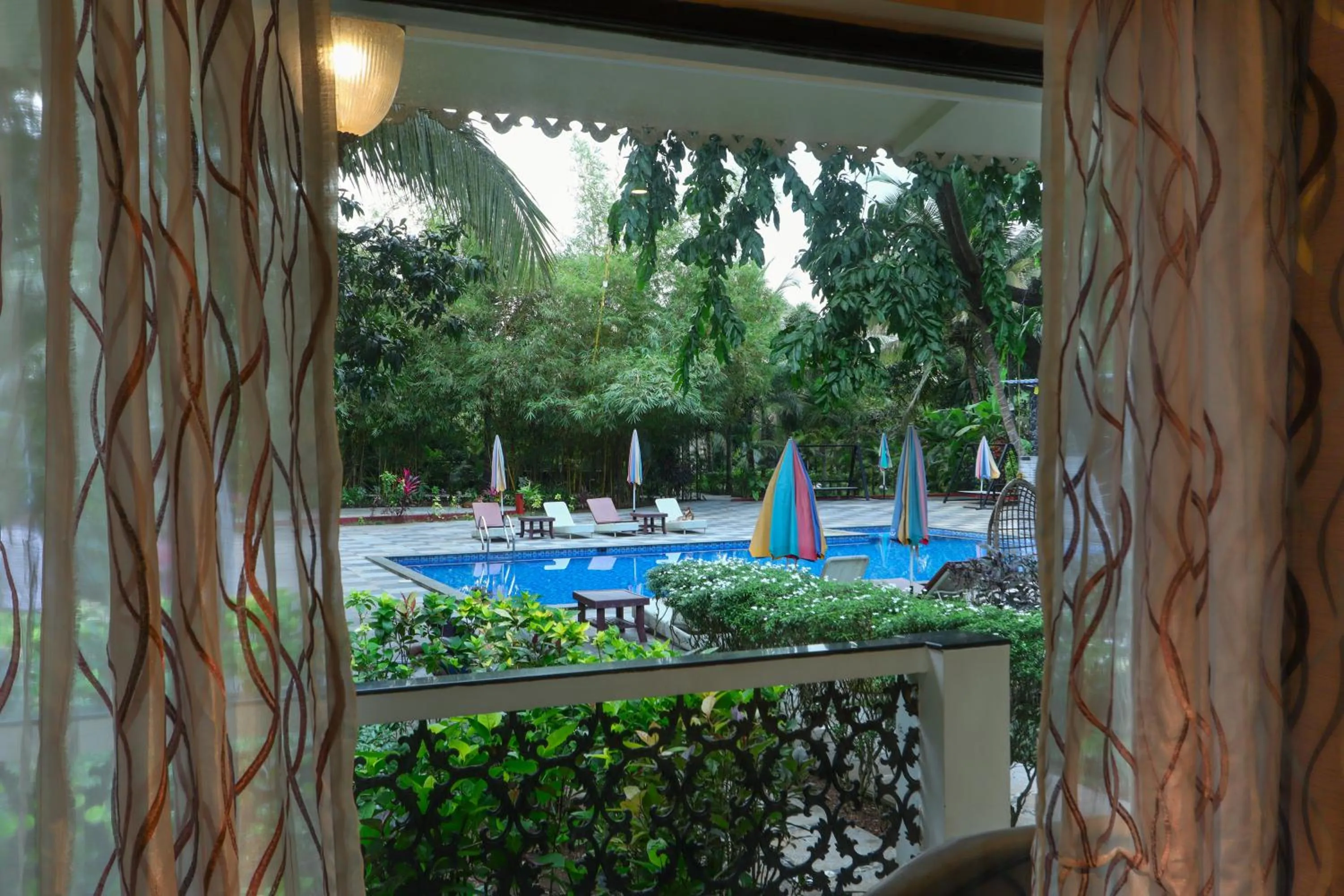 Pool view in Wild Berry Resort Agonda