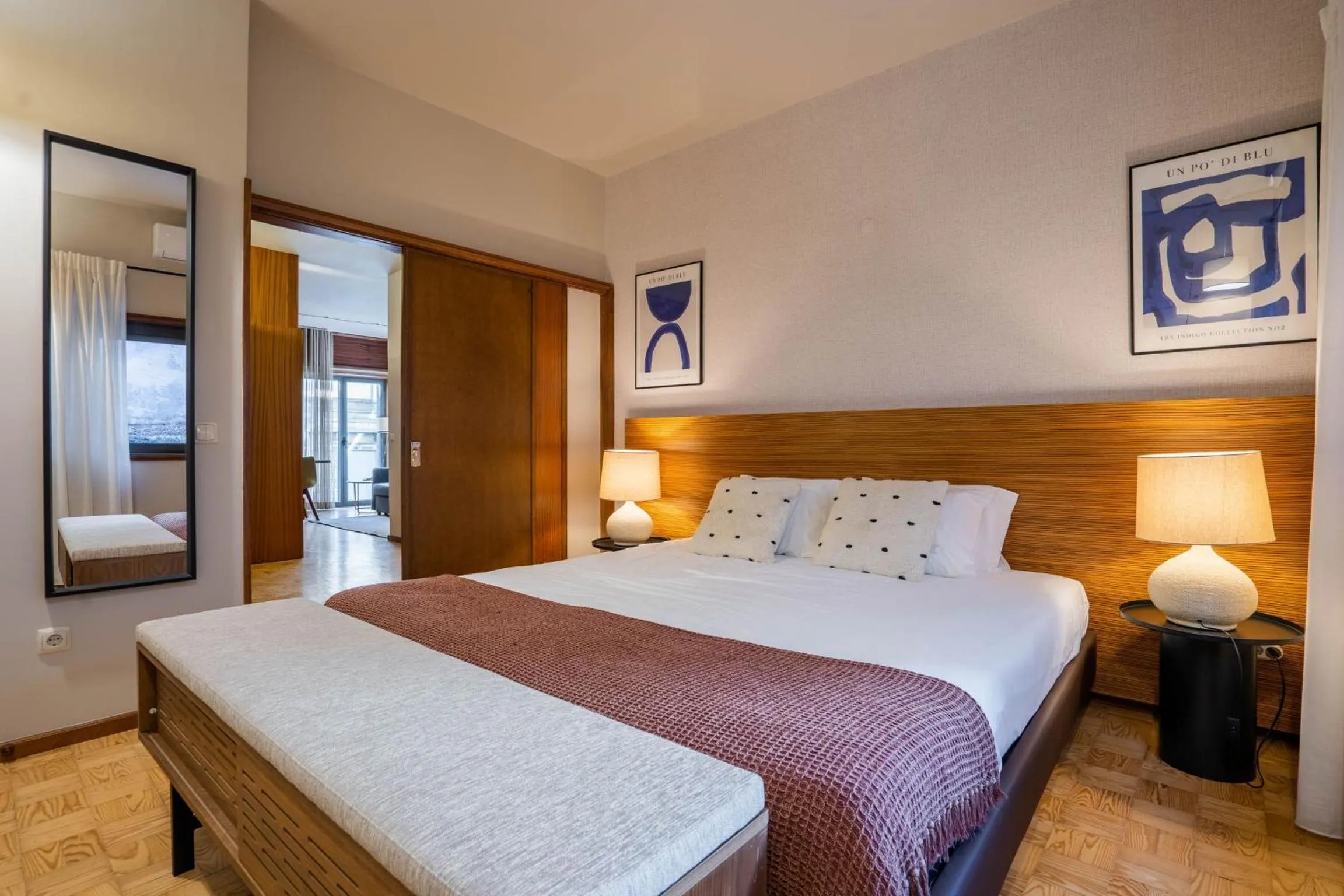 Bed in Firmeza388 Charming Flats - Comfort & Privacy with 2 Bedrooms