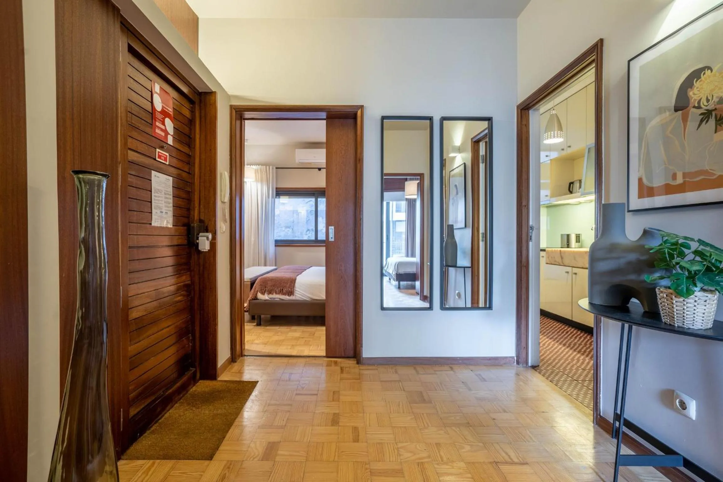 Bed in Firmeza388 Charming Flats - Comfort & Privacy with 2 Bedrooms