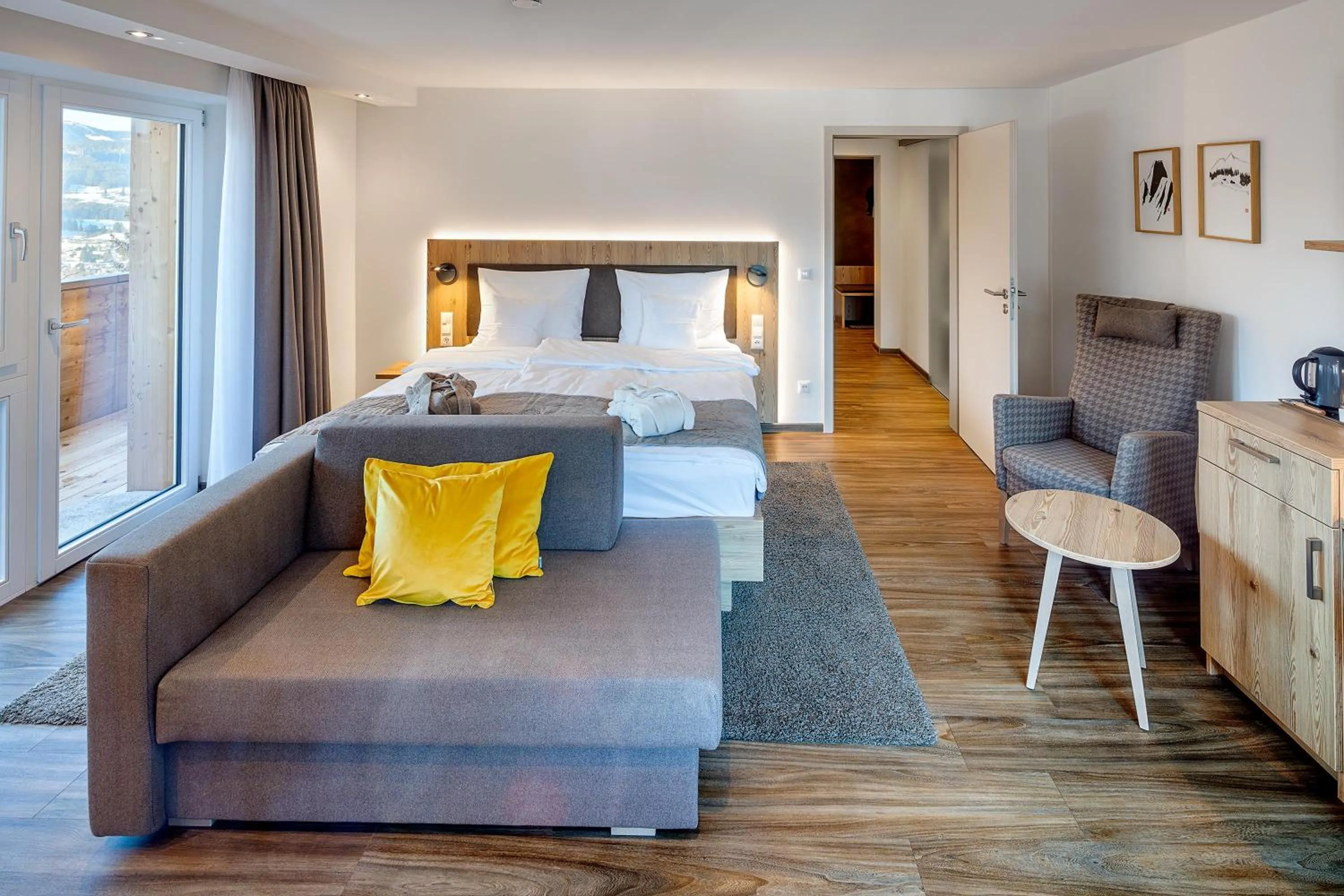 Bed in Hotel Kühberg