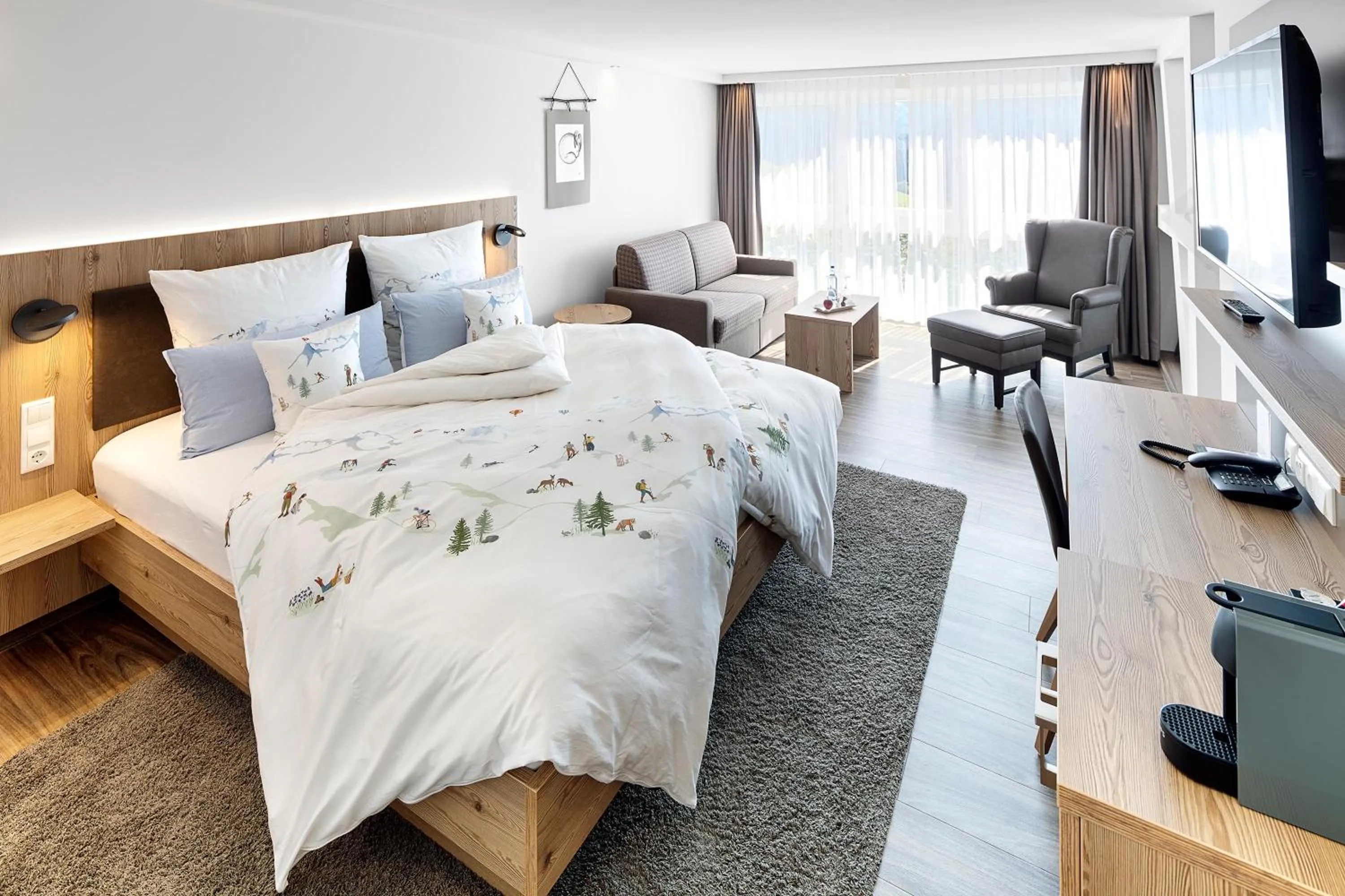 Bed in Hotel Kühberg