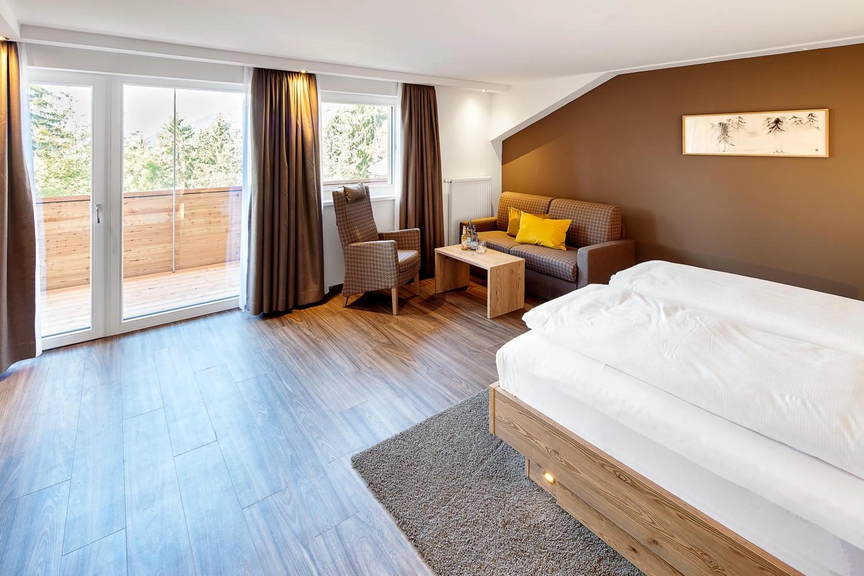 View (from property/room), Bed in Hotel Kühberg