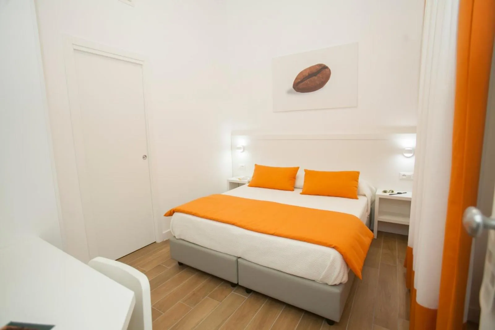 Bed in Mediterranean rooms