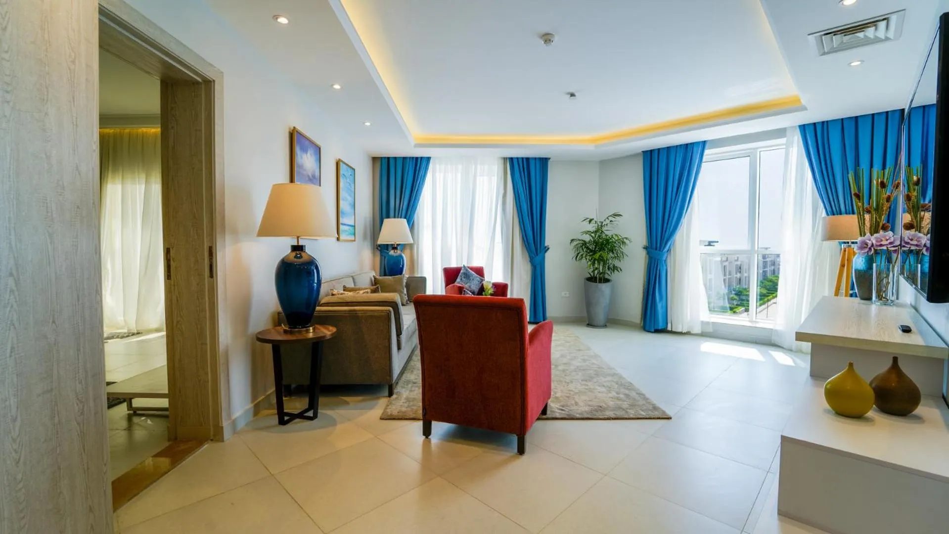 Living room in SeaVille Beach Hotel by Elite Hotels & Resorts