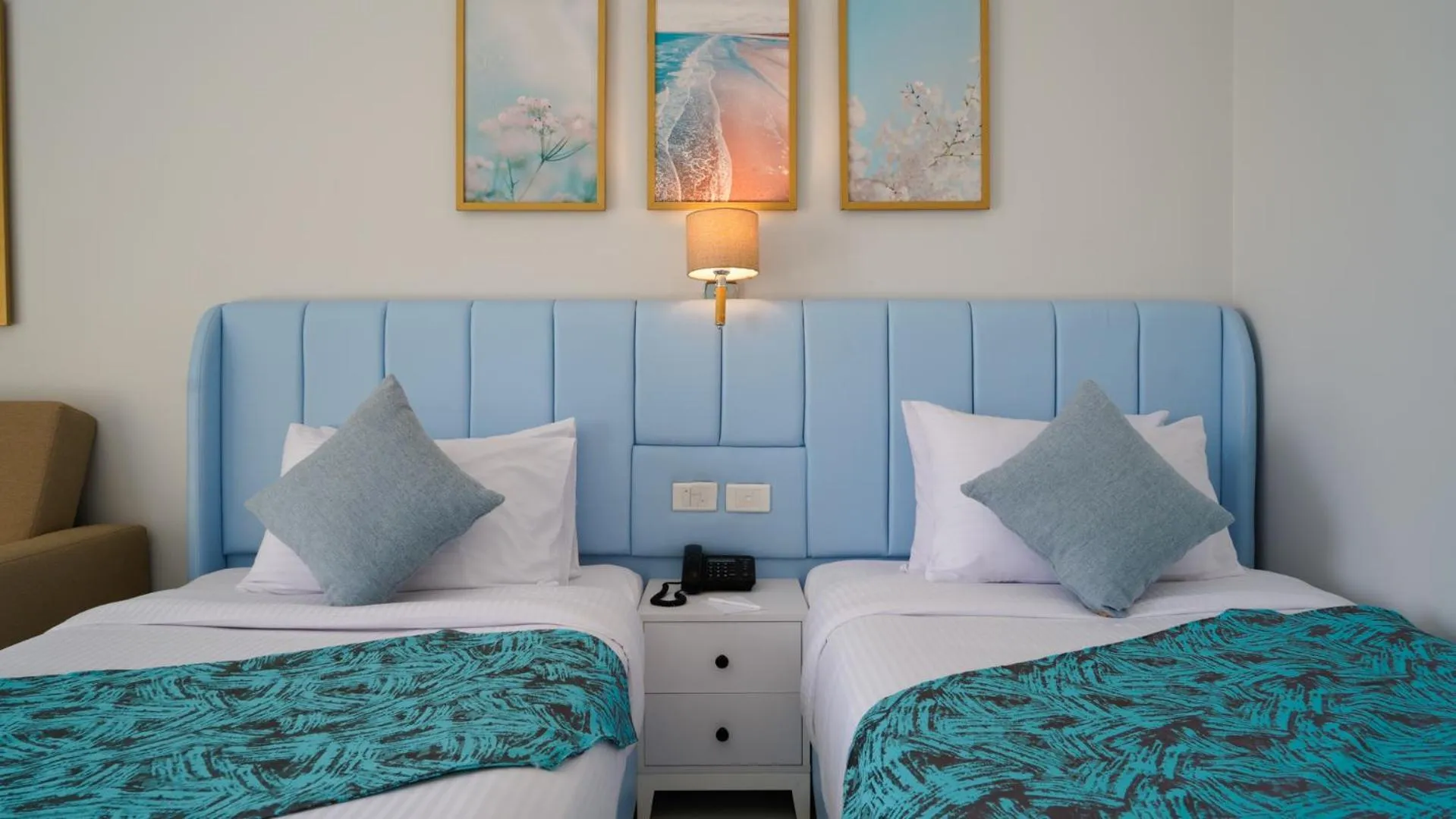 Bed in SeaVille Beach Hotel by Elite Hotels & Resorts