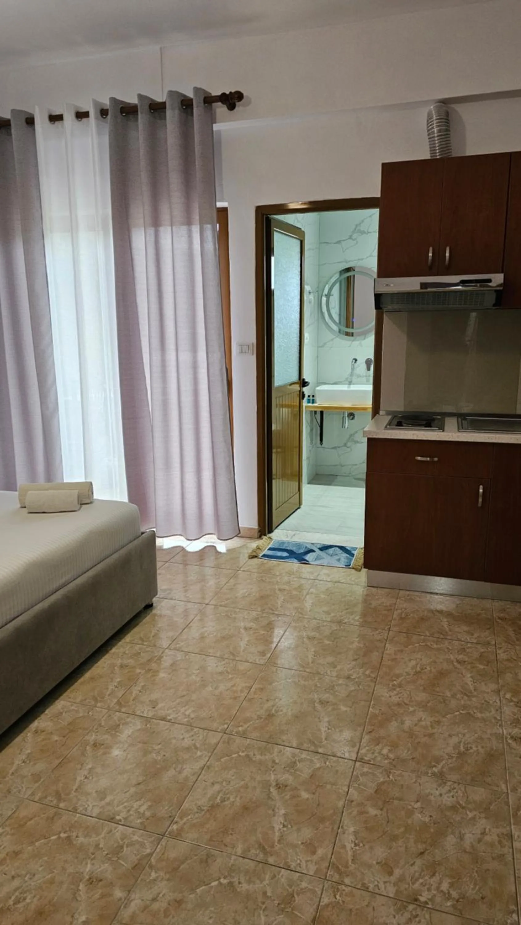 Kitchen or kitchenette, Bed in Vila Malo