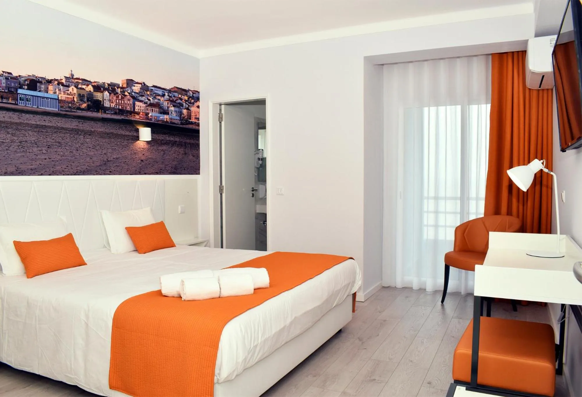 Bed in THE FOZ Beach Hotel