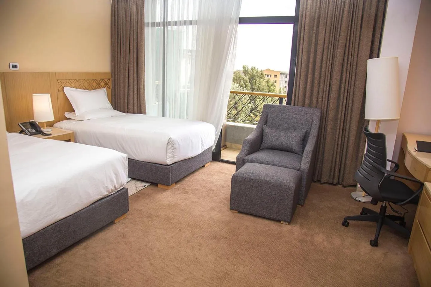 Bed in Vamos Addis Hotel