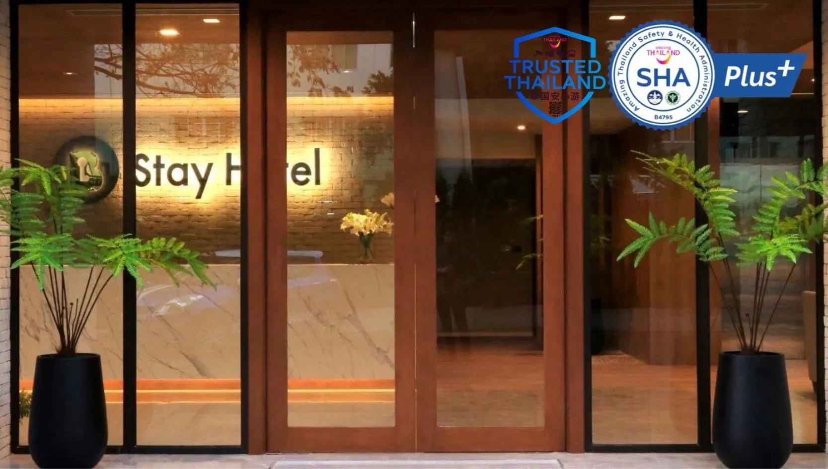 Logo/Certificate/Sign in B Stay Hotel